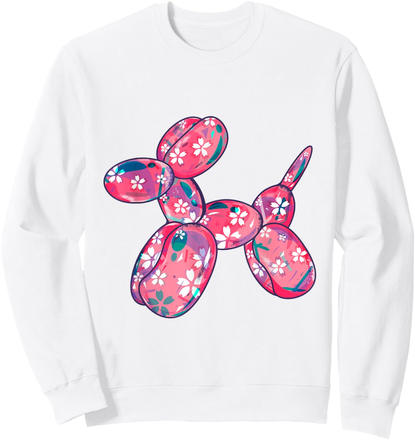Party Balloon Dog Twister Pet Puppy Animal Keeper Lover Women Kids Sweatshirt - Sweatshirt | White