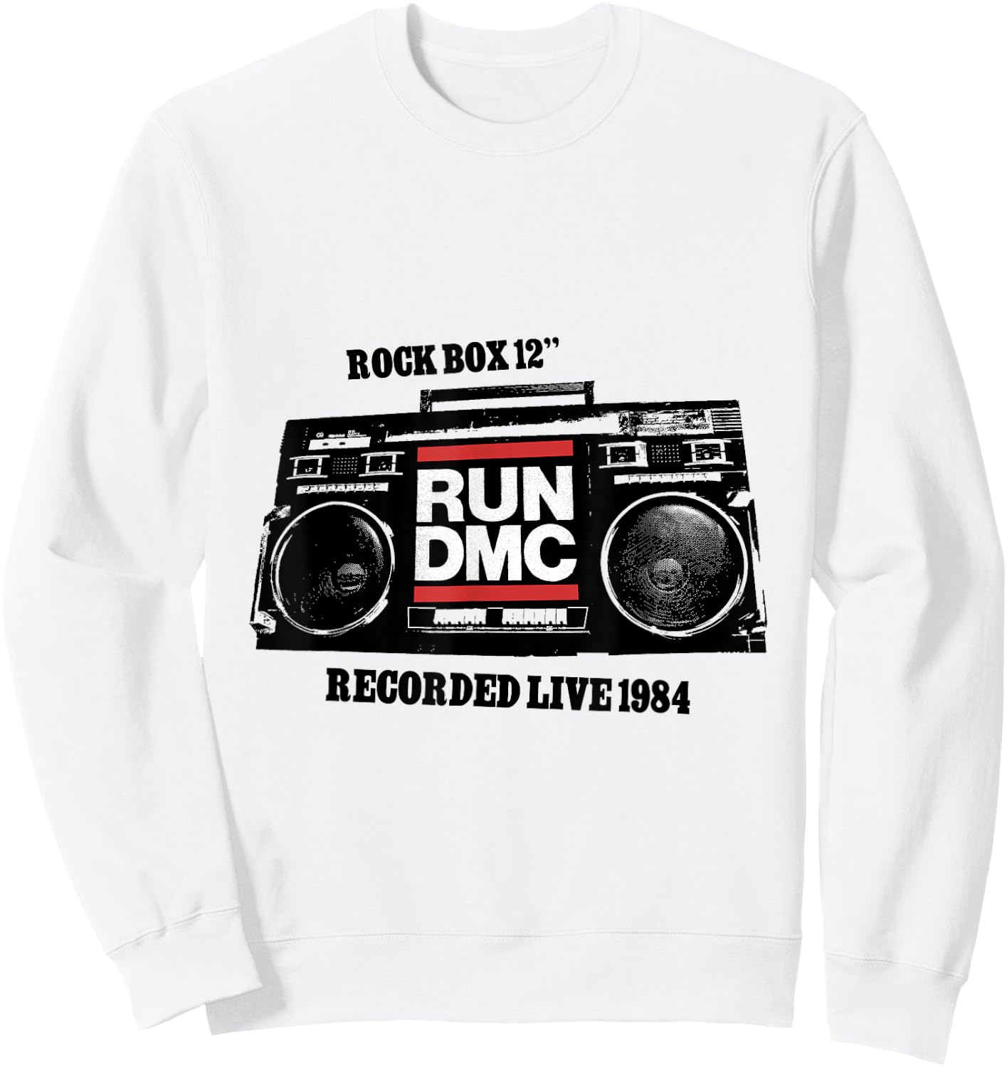 RUN DMC Rock Box 12 Sweatshirt - Sweatshirt | White