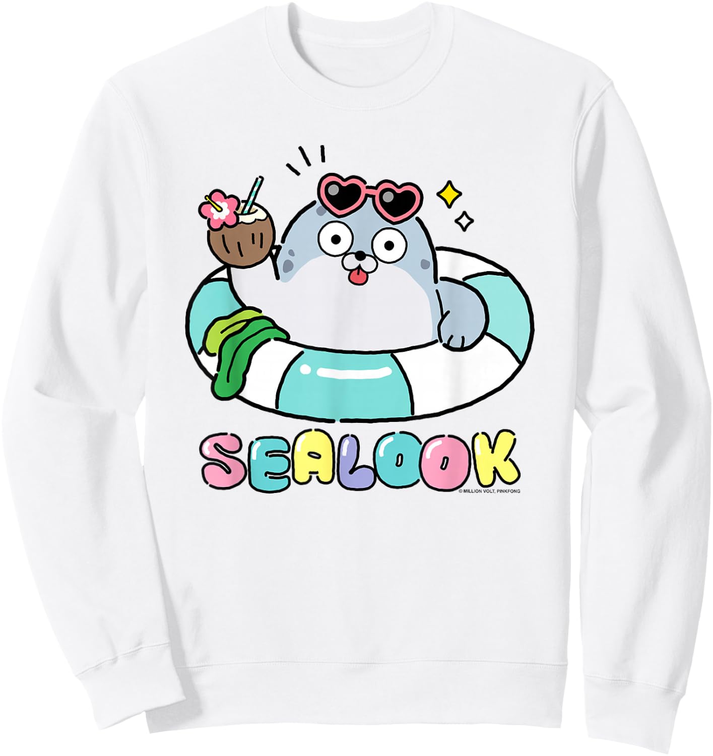 Sealook Vacation Seal Sweatshirt - Sweatshirt | White