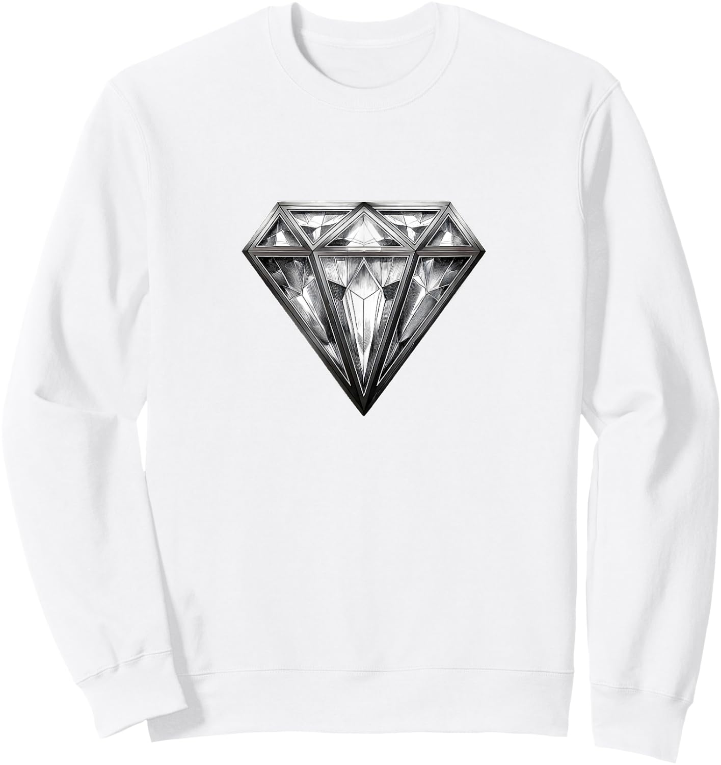 Diamond White with White Sweatshirt - Sweatshirt | White