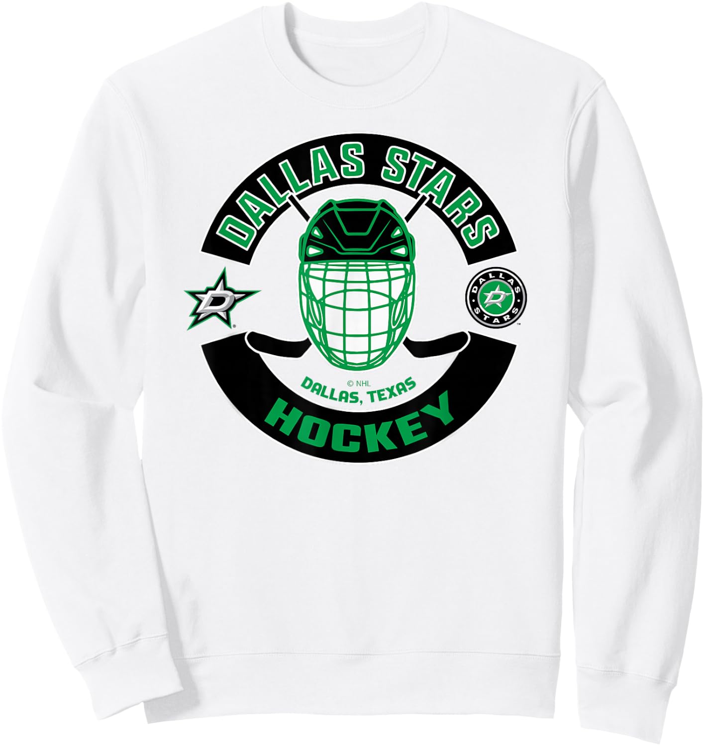 Dallas Stars Mask Gray Officially Licensed Sweatshirt - Sweatshirt | White