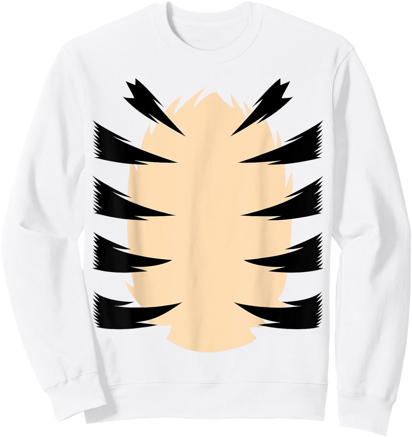 Tiger Stripes DIY Halloween Costume Tiger Belly Orange Tiger Sweatshirt - Sweatshirt | White