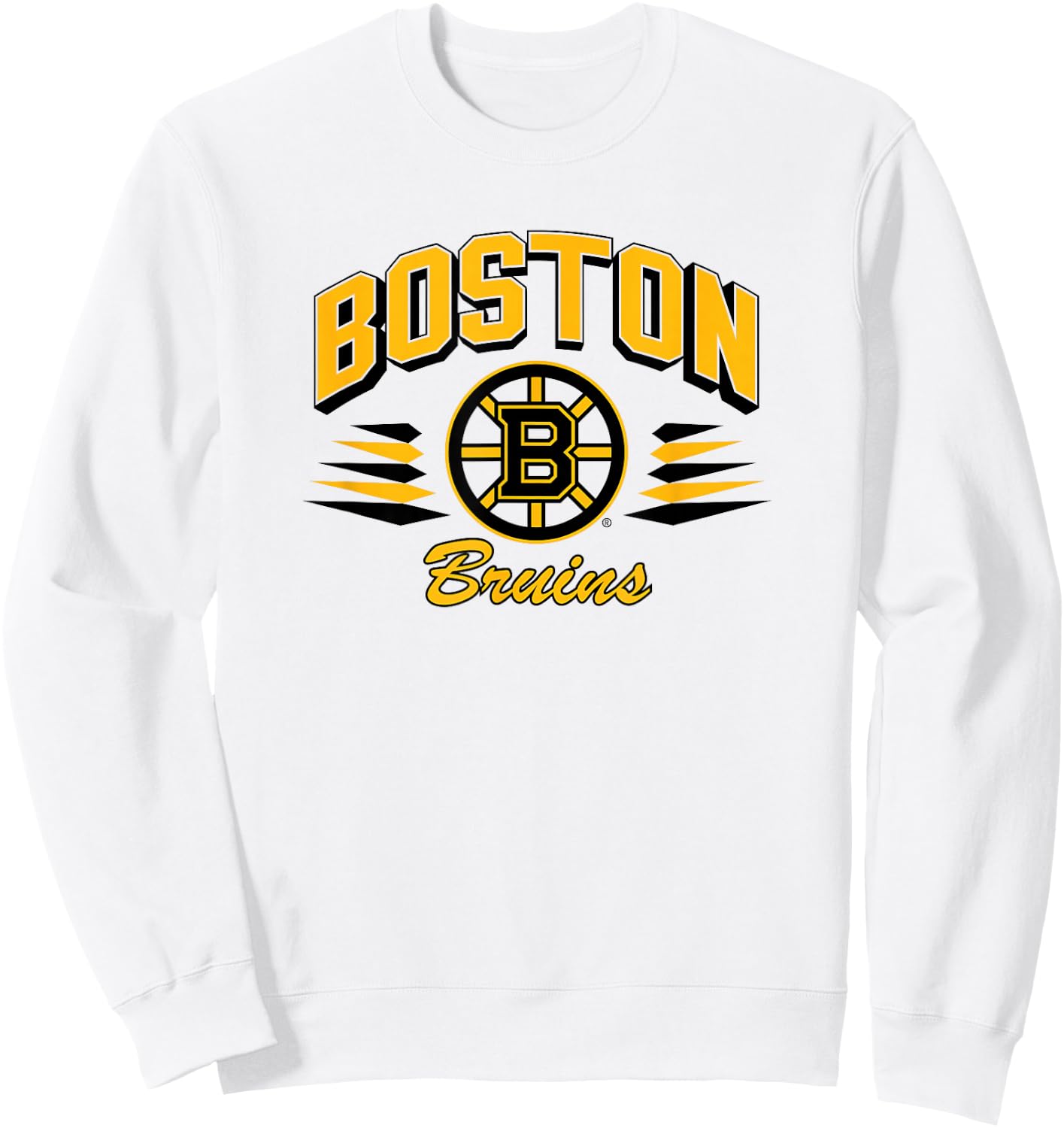 Boston Bruins Retro Diamond White Officially Licensed Sweatshirt - Sweatshirt | White