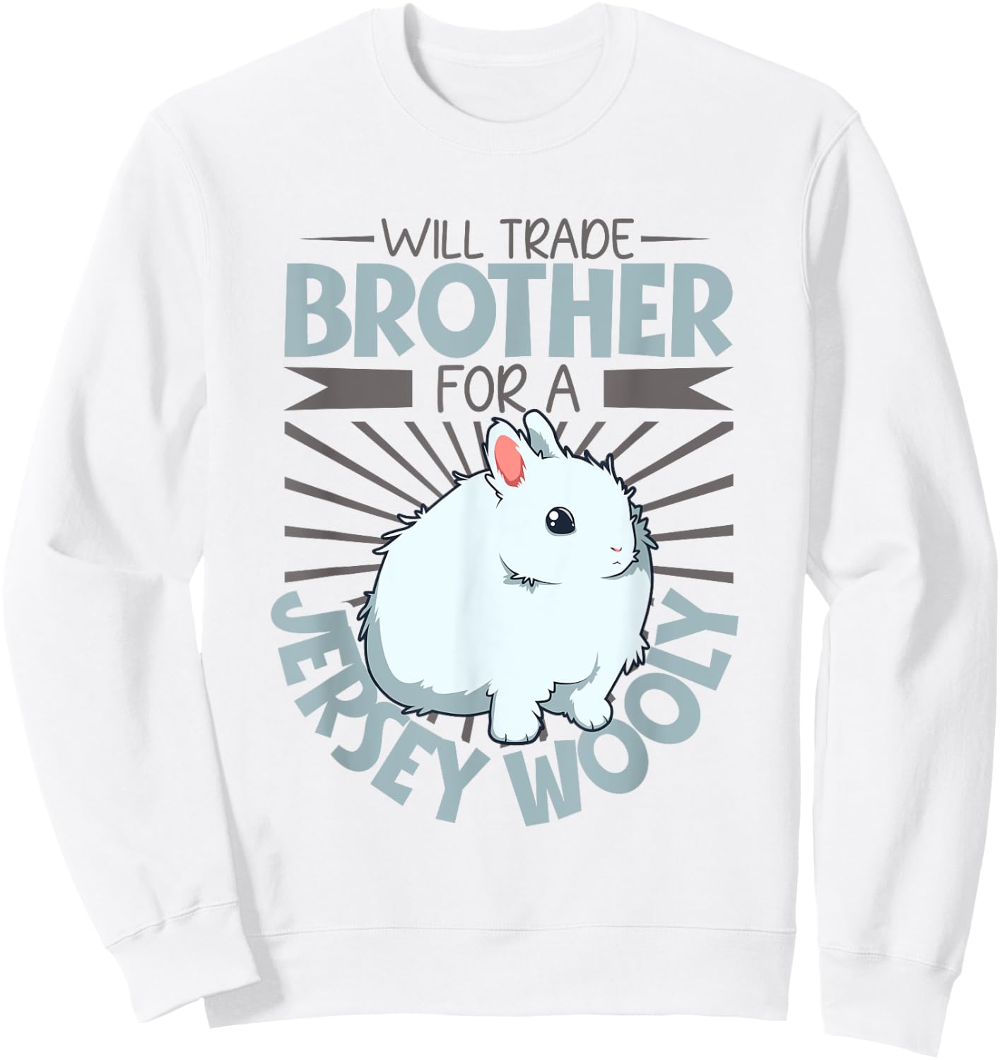 Will trade brother for a Jersey Wooly Sweatshirt - Sweatshirt | White