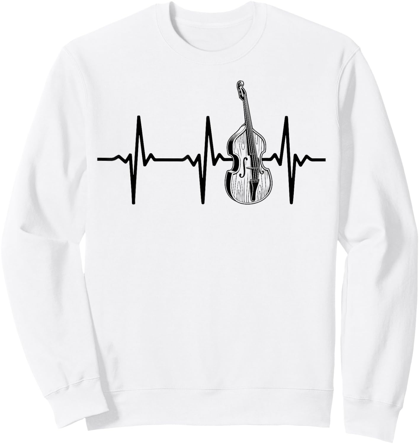 Kontrabass Herzschlag Kontrabass Herzschlag Sweatshirt - Sweatshirt | White