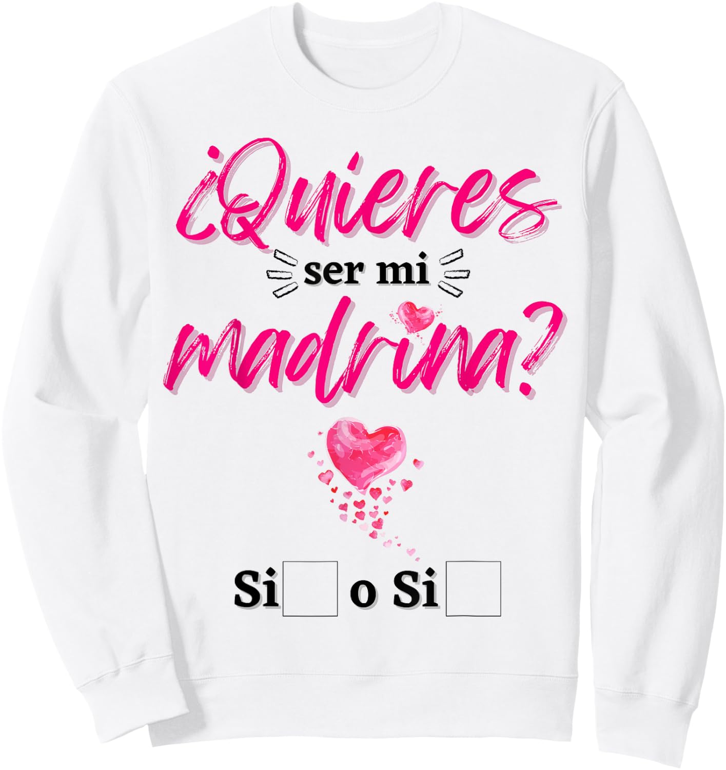 You want to be my godmother baby gifts for godparents and godmothers Sweatshirt - Sweatshirt | White