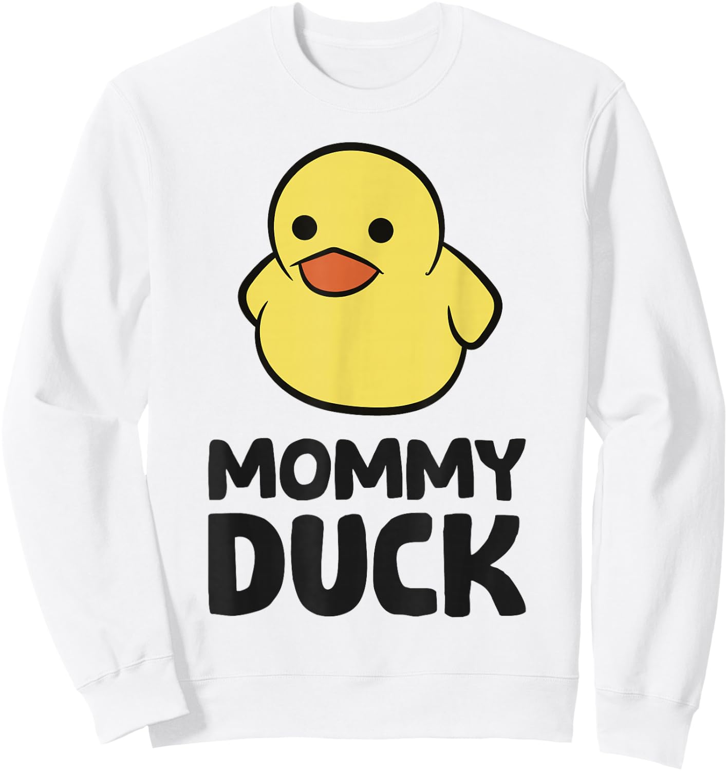 Mommy Duck Rubber Duck Mom Sweatshirt - Sweatshirt | White
