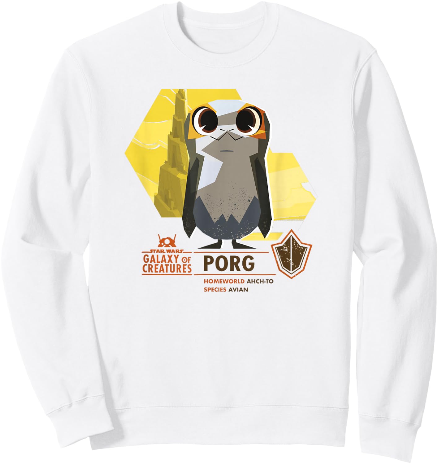 Star Wars Galaxy Of Creatures Porg Poster Sweatshirt - Sweatshirt | White