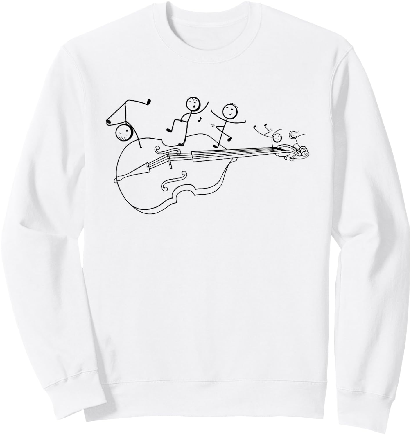 Kontrabass tanzender Kontrabass lustiger Kontrabass Sweatshirt - Sweatshirt | White