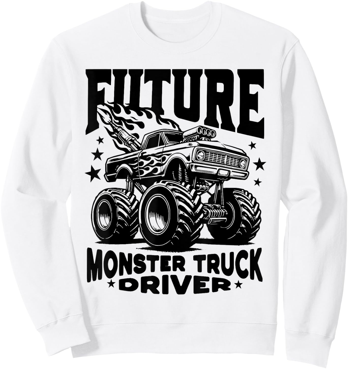 Future Monster Truck Driver Cute Monster Truck Kids Boys Sweatshirt - Sweatshirt | White