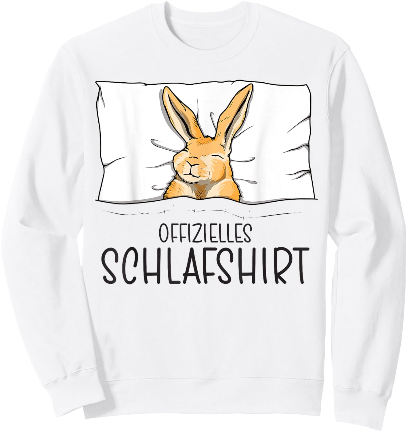 Official Rabbit Sleep Shirt Pyjamas & Nightdress Rabbit , gray Sweatshirt - Sweatshirt | White