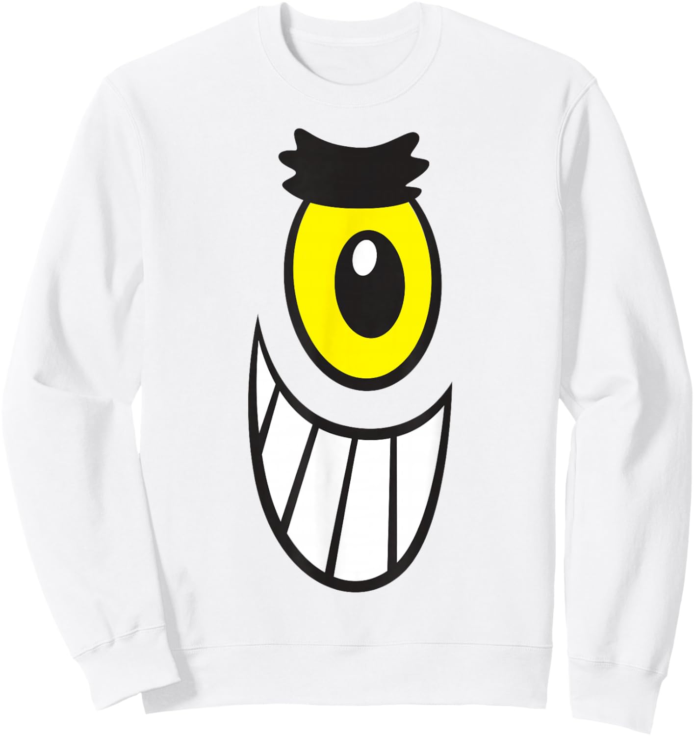 Spongebob Squarepants Halloween Plankton Big Face Costume Sweatshirt - Sweatshirt | White