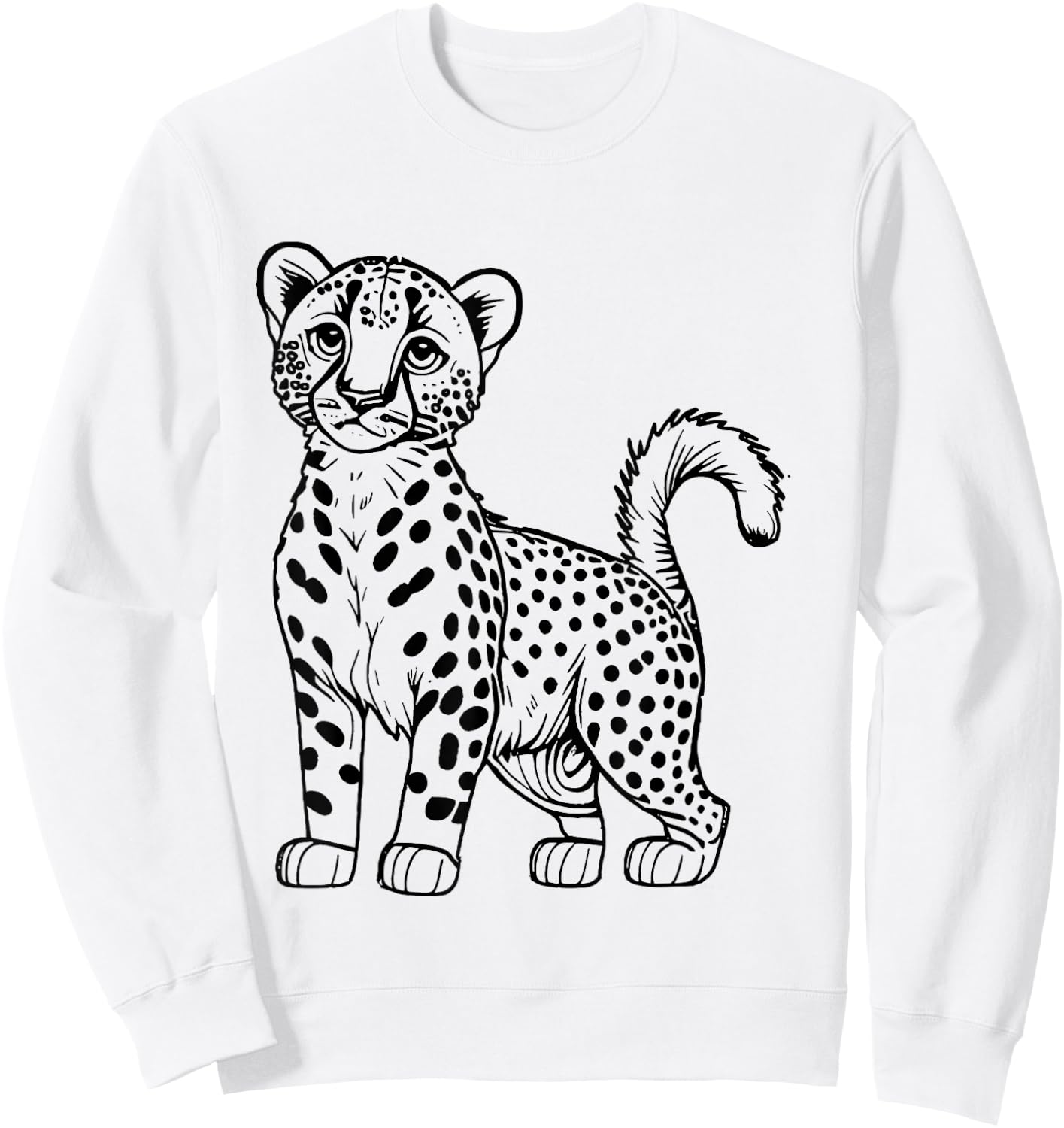 Cheetah coloring paint yourself paint Sweatshirt - Sweatshirt | White
