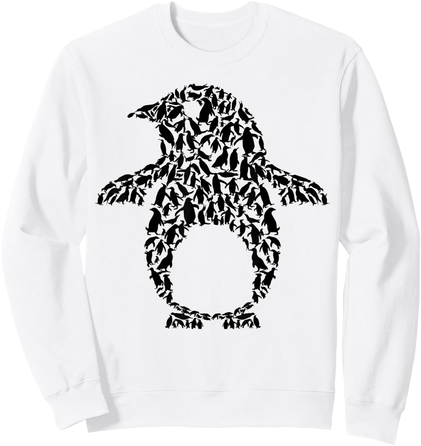 Silhouette Penguins Design for Penguin Lover | Penguin Sweatshirt - Sweatshirt | White
