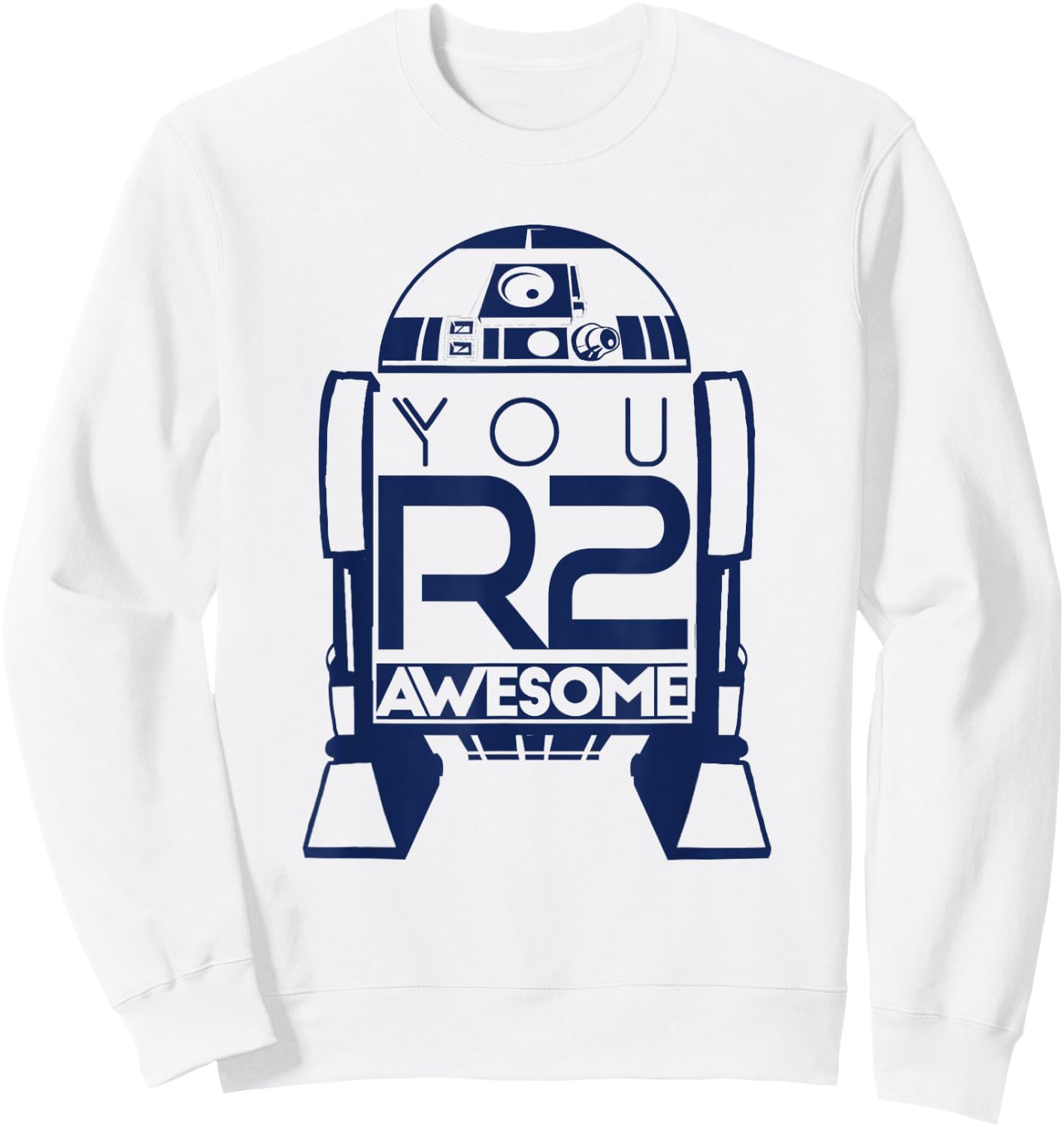 Star Wars R2-D2 You R2 Awesome Cute Quote Silhouette Logo Sweatshirt - Sweatshirt | White
