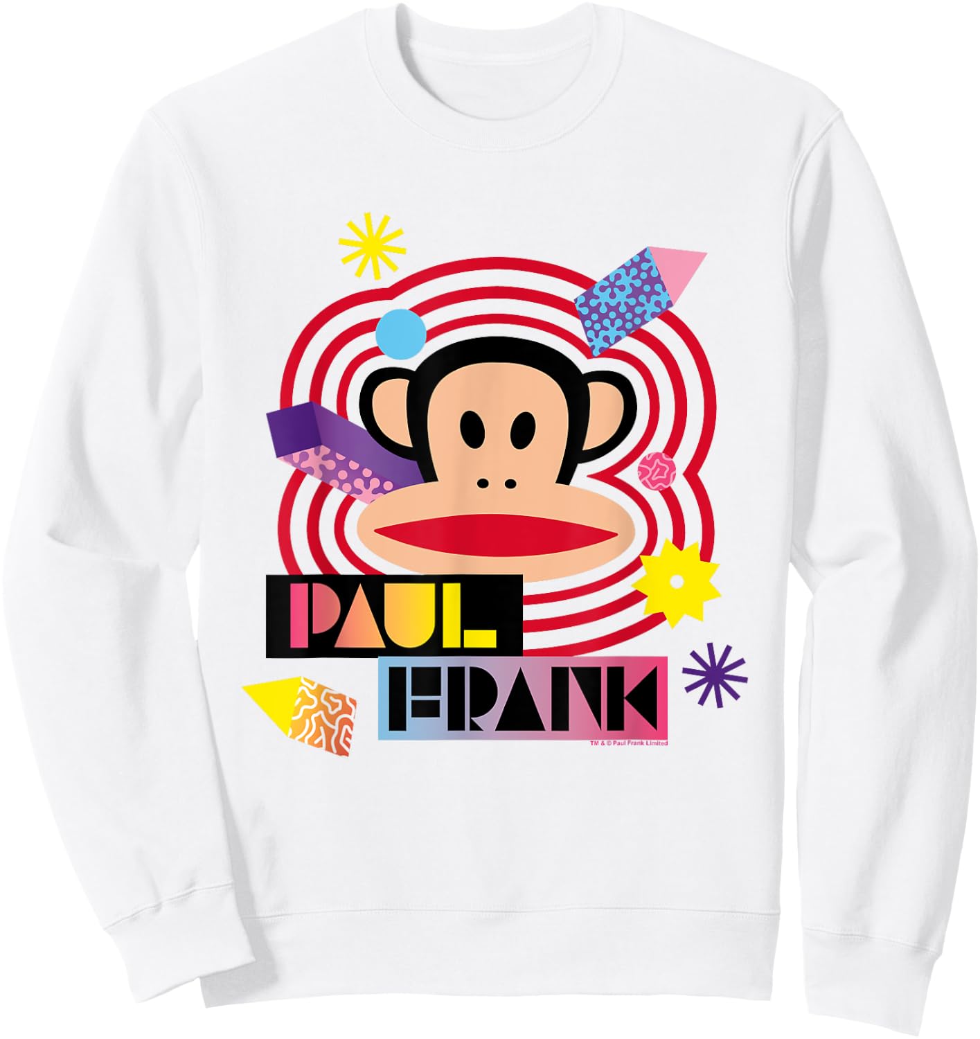 Paul Frank Julius Psychedelic Block , grey, S Sweatshirt - Sweatshirt | White