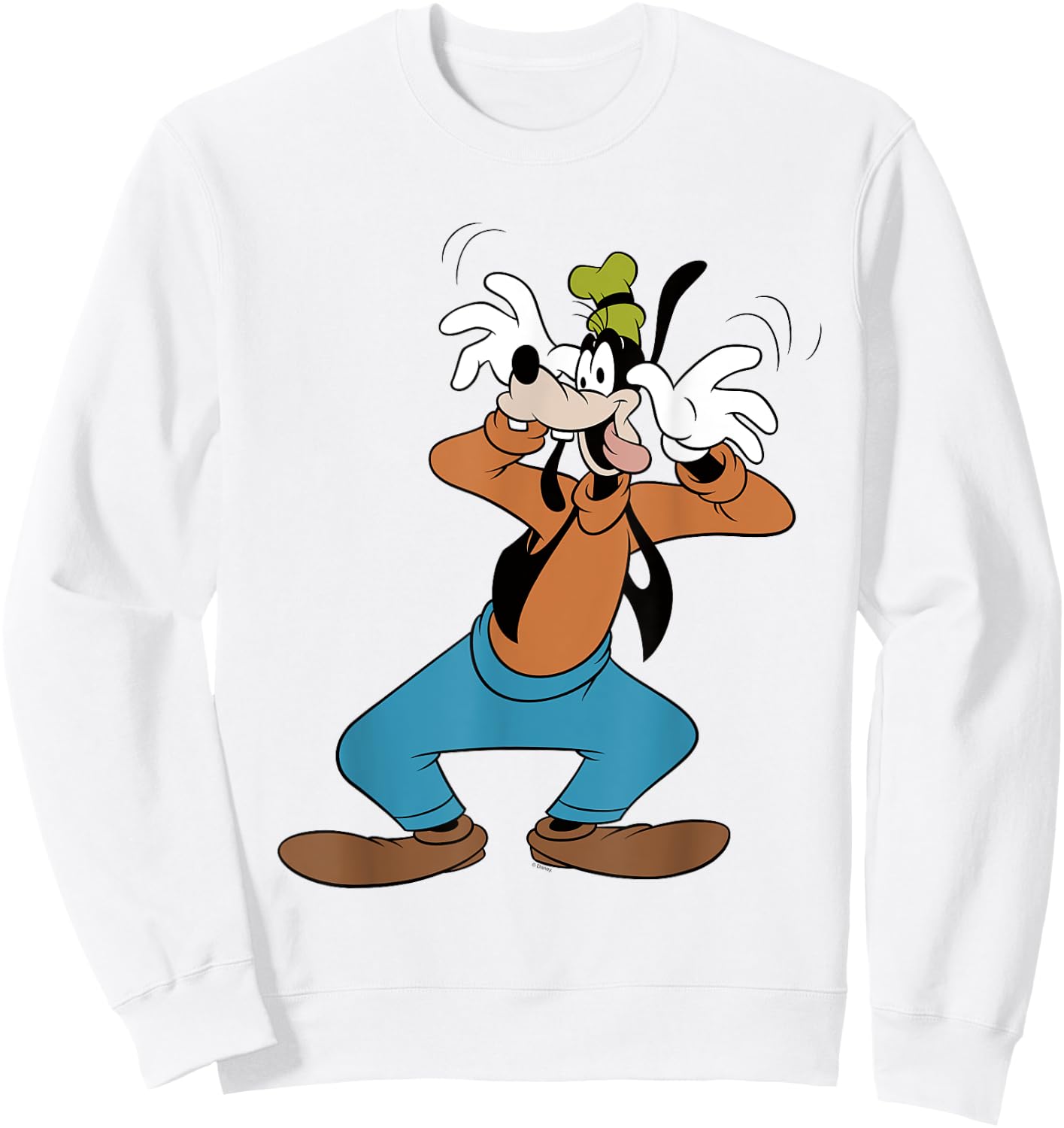 Goofy Crazy , White Sweatshirt - Sweatshirt | White