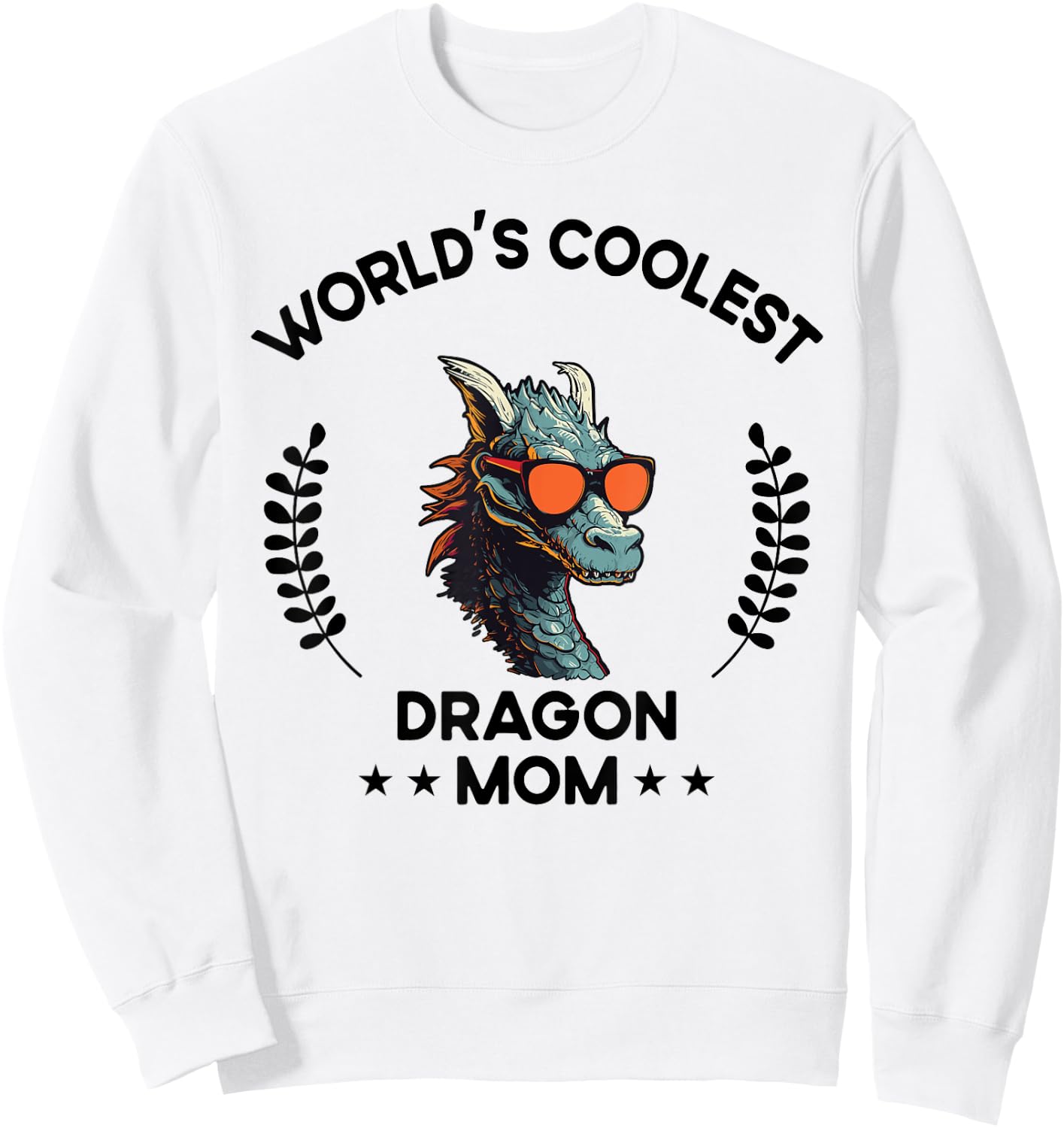 World's Coolest Mom Mama - Women Mother Funny Dragon Sweatshirt - Sweatshirt | White
