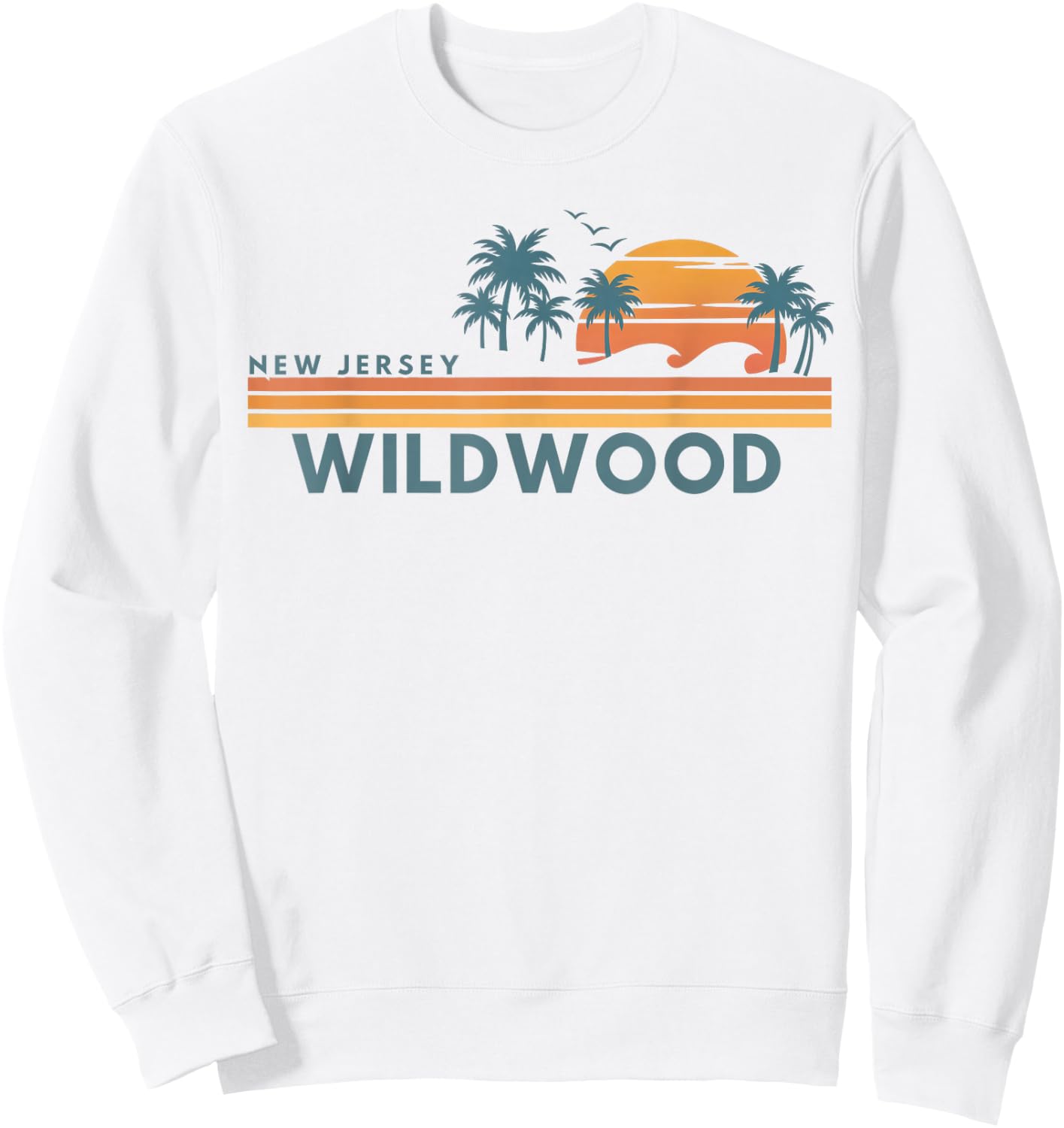 Wildwood Beach New Jersey Summer Vacation Vintage 70's Sweatshirt - Sweatshirt | White