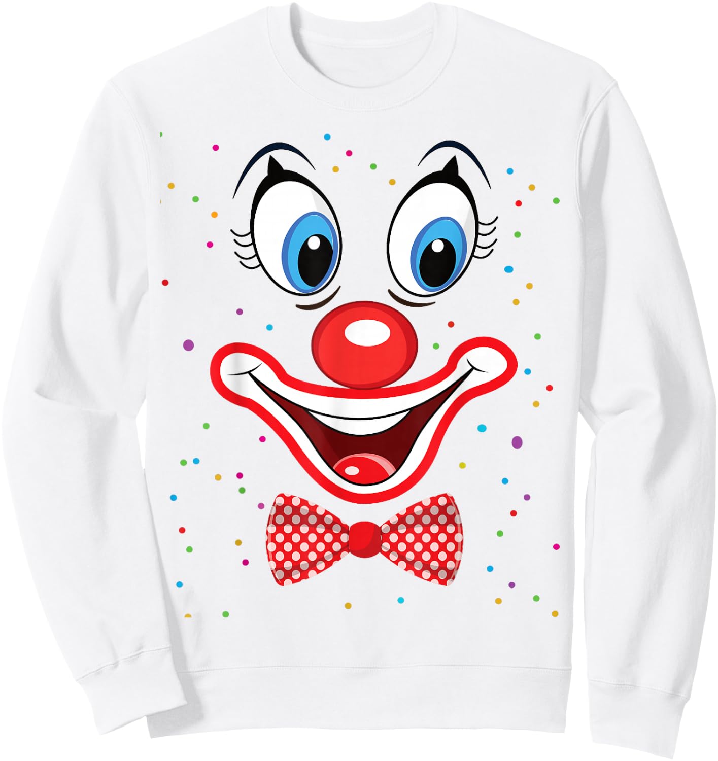 Carnival Costume Fancy Dress Costume Funny Clown Confetti , black Sweatshirt - Sweatshirt | White