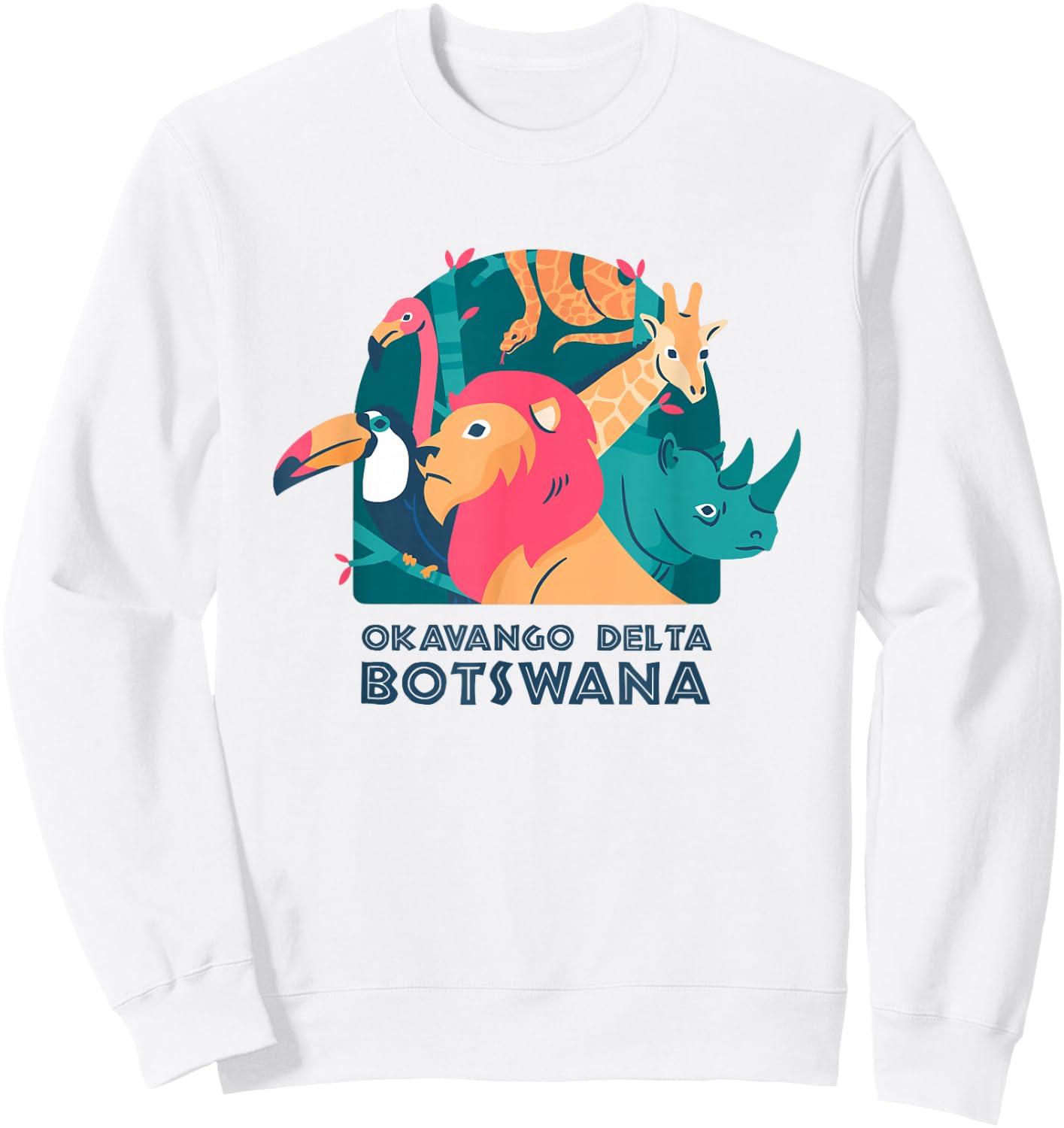 Okavango Delta, Botswana Safari National Park Animal Sweatshirt - Sweatshirt | White