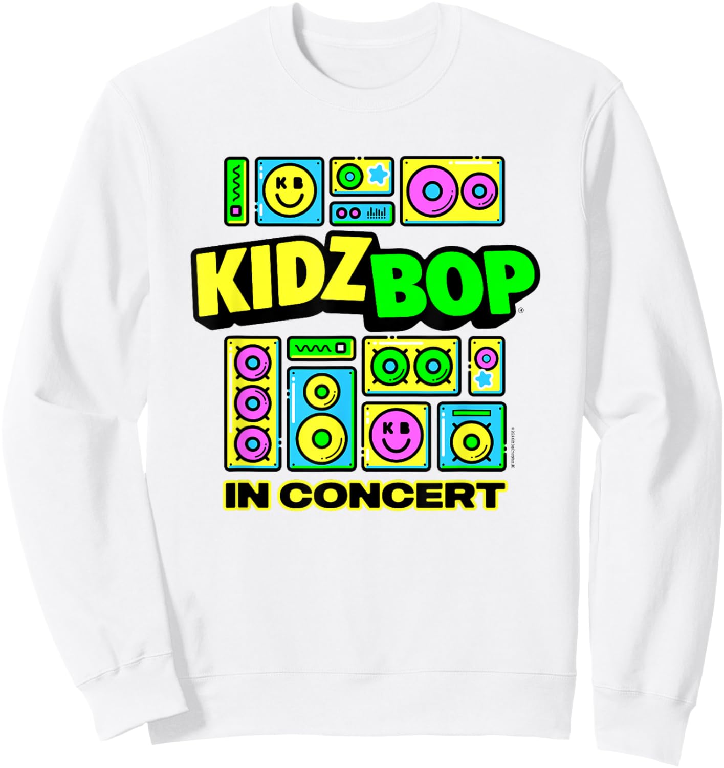 Kidz BOP in Concert Merch – Smiley Speakers Sweatshirt - Sweatshirt | White