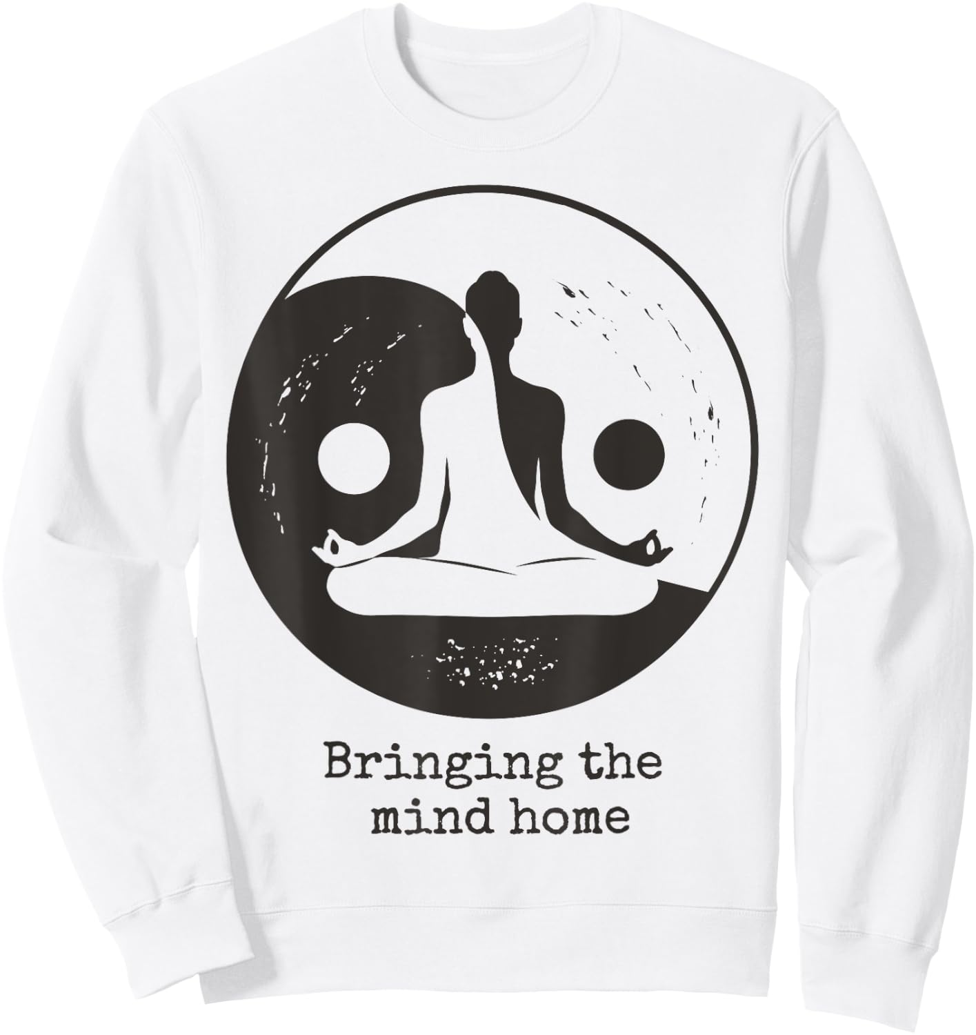 Ying Yang Balance Taoism Meditation Tai Chi Yoga Sweatshirt - Sweatshirt | White