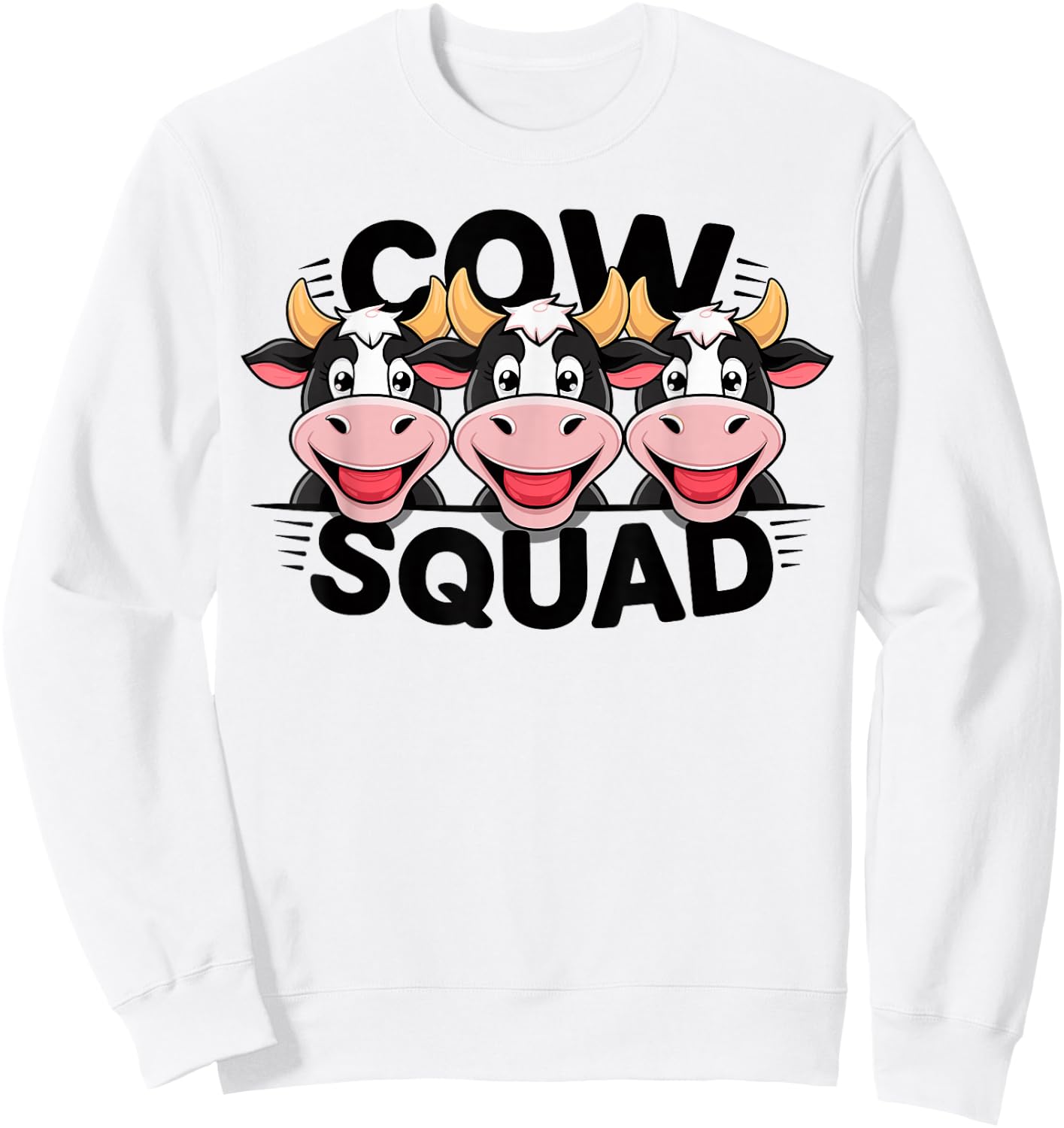 Cow Squad Design for Cow Lover Stuff | Kids Cow Sweatshirt - Sweatshirt | White