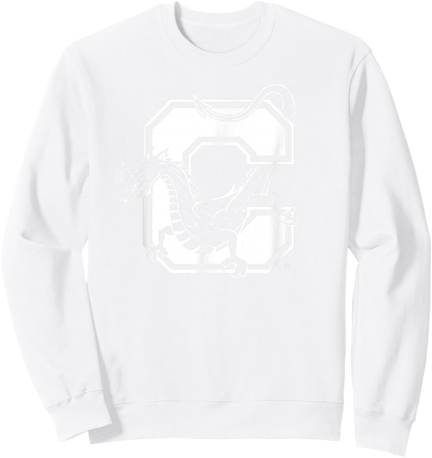 SUNY Cortland Red Dragons C Mark Sweatshirt - Sweatshirt | White