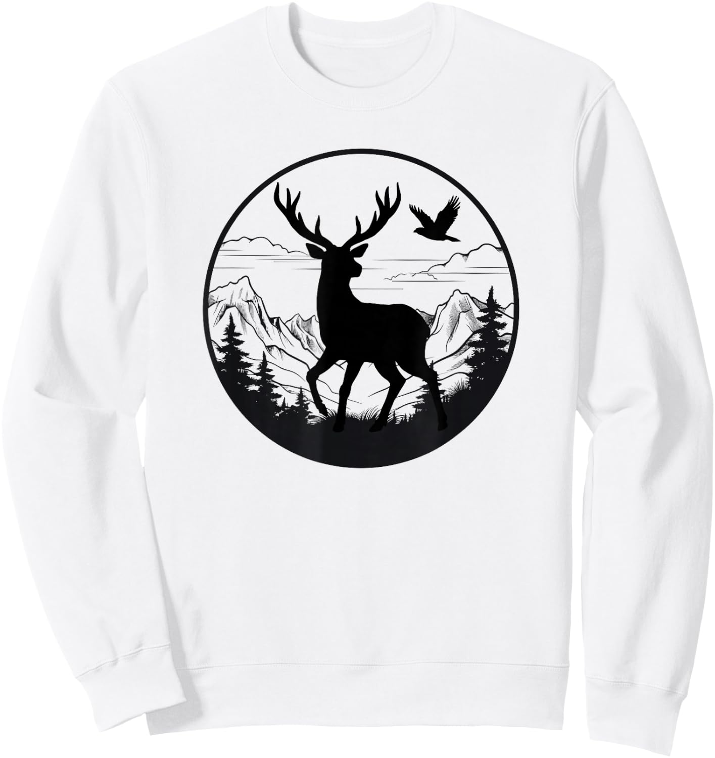 Camouflage Flag Hunting Deer Orange Flag Camouflage Hunting Deer Orange Sweatshirt - Sweatshirt | White