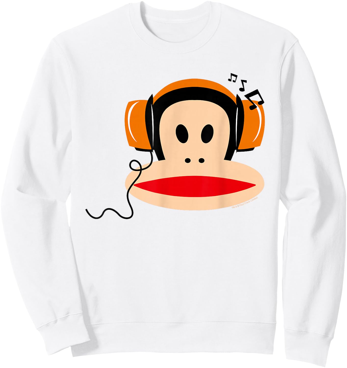Paul Frank Julius The Monkey Headphones , gray Sweatshirt - Sweatshirt | White