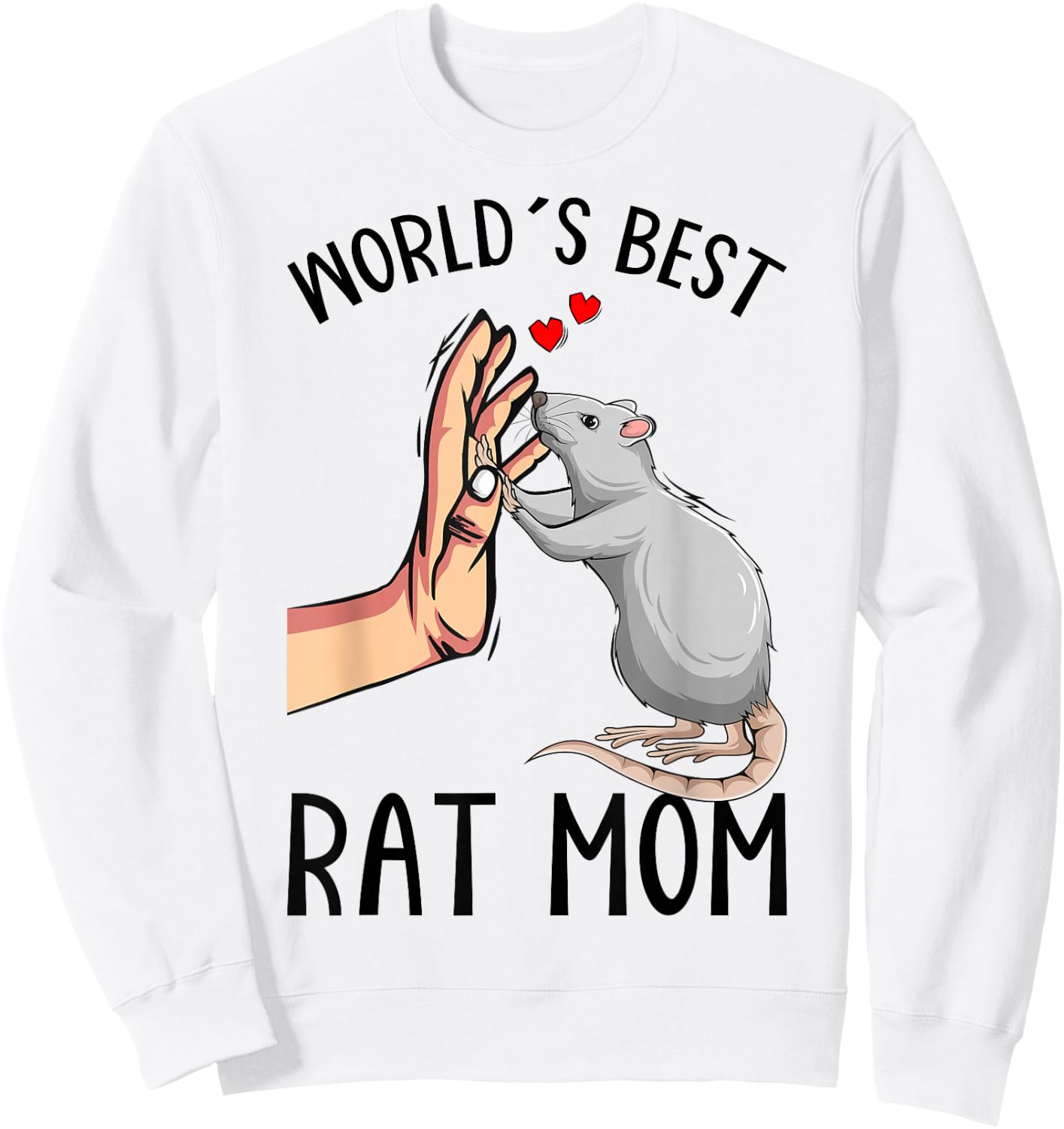 Rat Mom Rats Lover Women Girls Sweatshirt - Sweatshirt | White