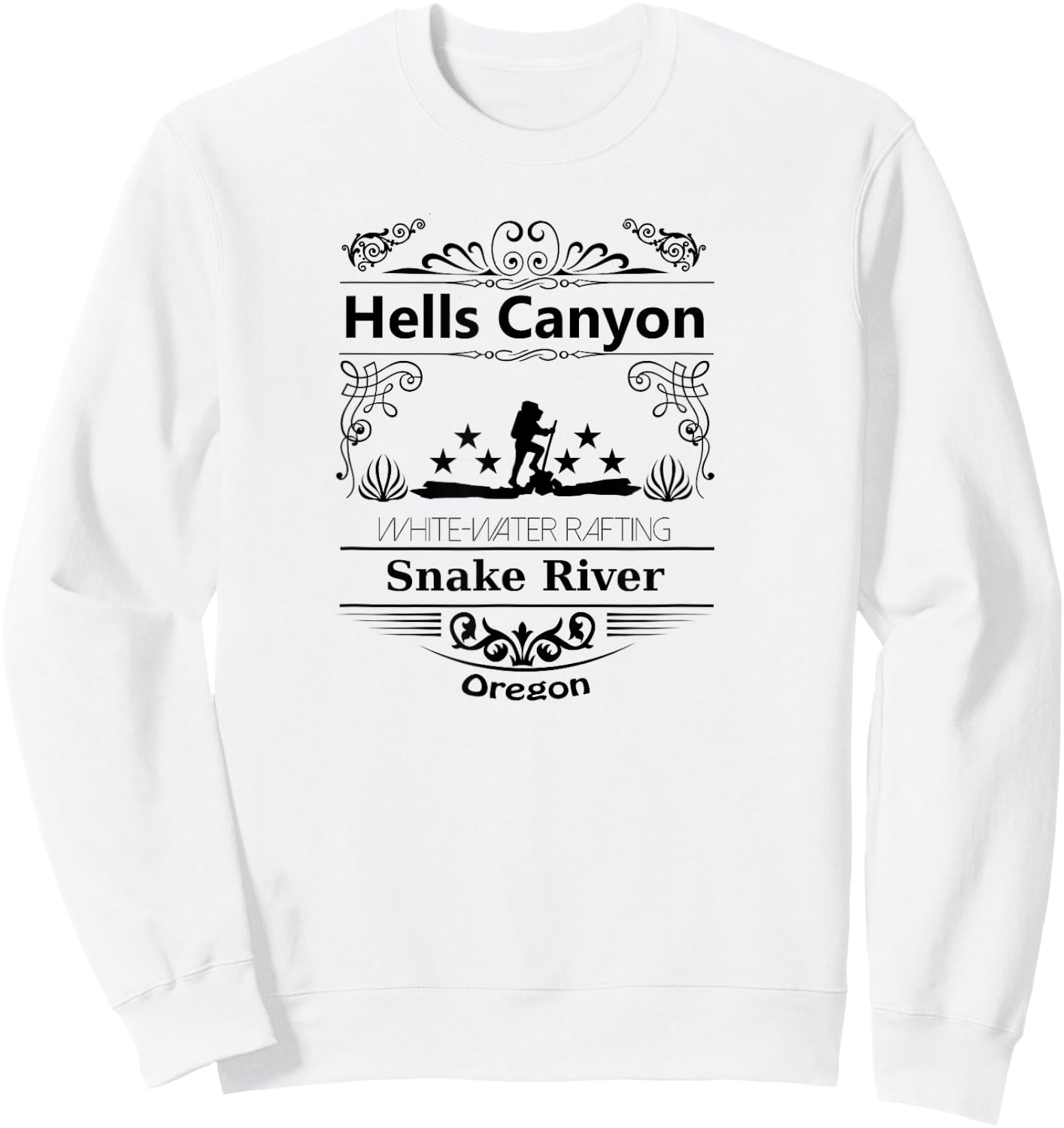 Hell's Canyon Oregon souvenir travel vintage style Sweatshirt - Sweatshirt | White