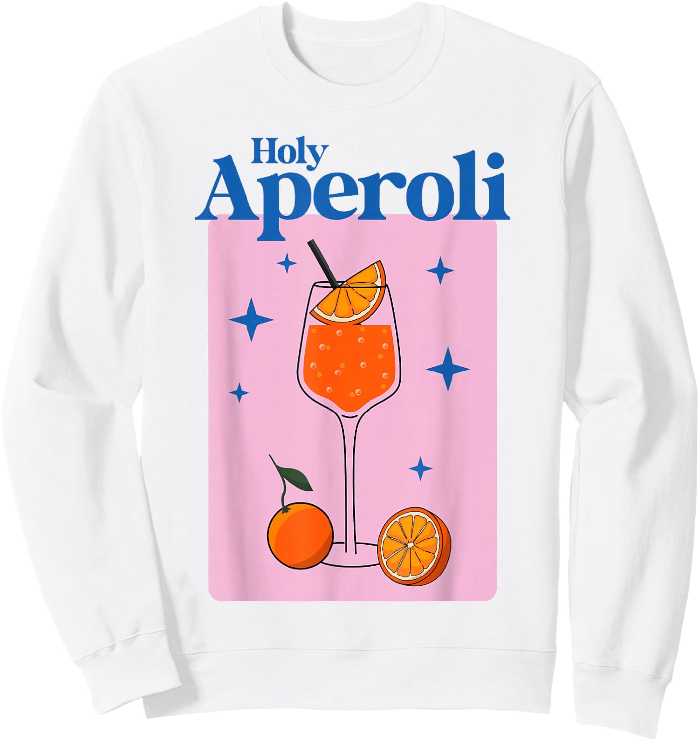 HOLY APEROLI X HALLÖCHEN APEROLI APEROLY SPRITZ STARS , White Sweatshirt - Sweatshirt | White