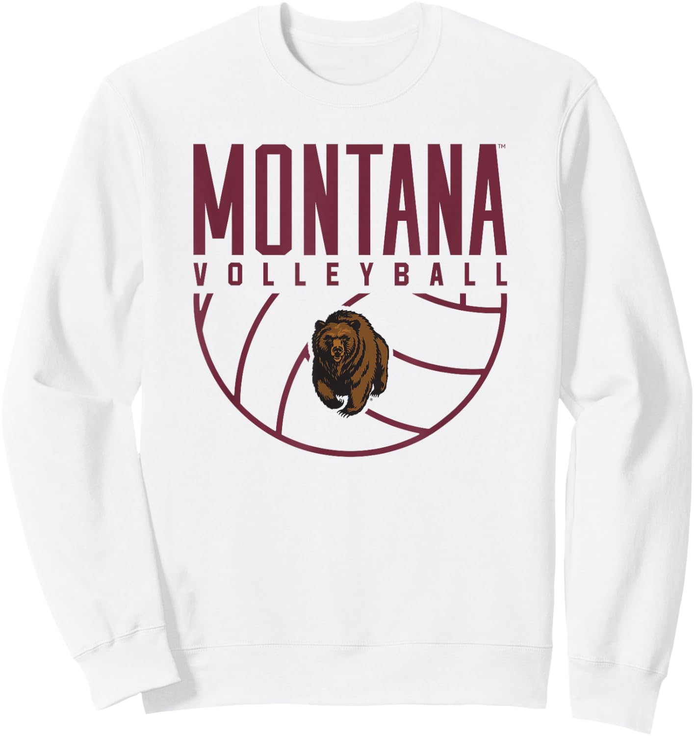 University of Montana Grizzlies Volleyball Arch Sweatshirt - Sweatshirt | White