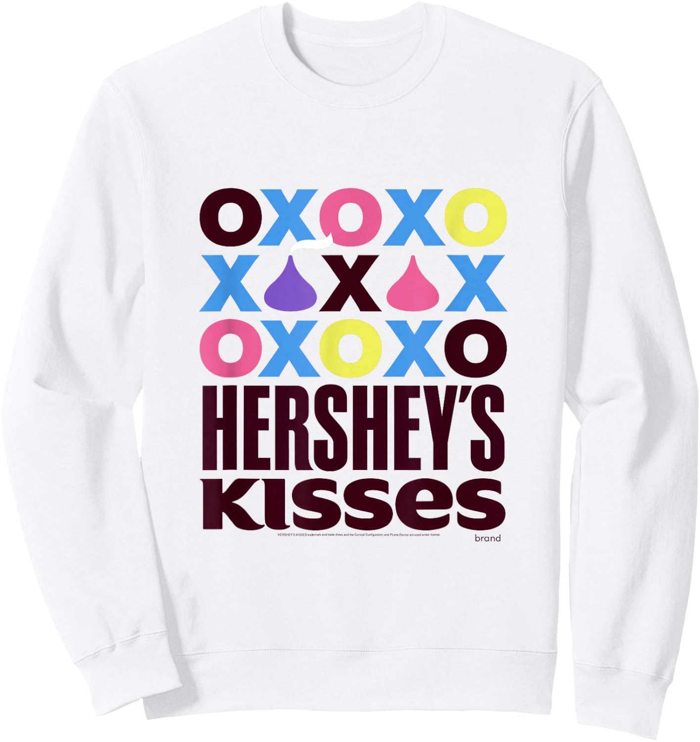 Hershey's Kisses Classic Logo Centered Sweatshirt - Sweatshirt | White