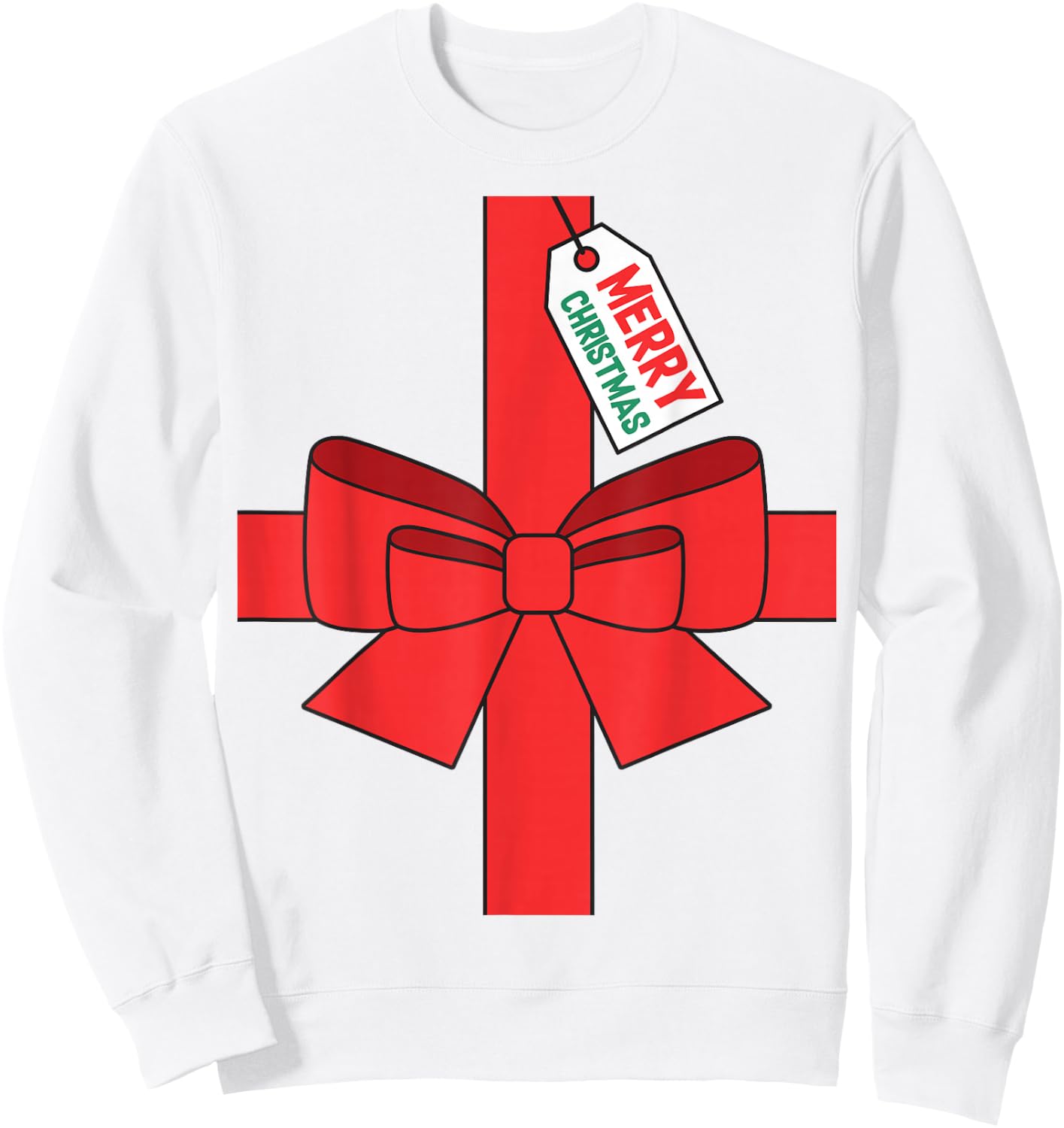 Super Ugly Christmas Funny DIY Costume , Green, Small Sweatshirt - Sweatshirt | White