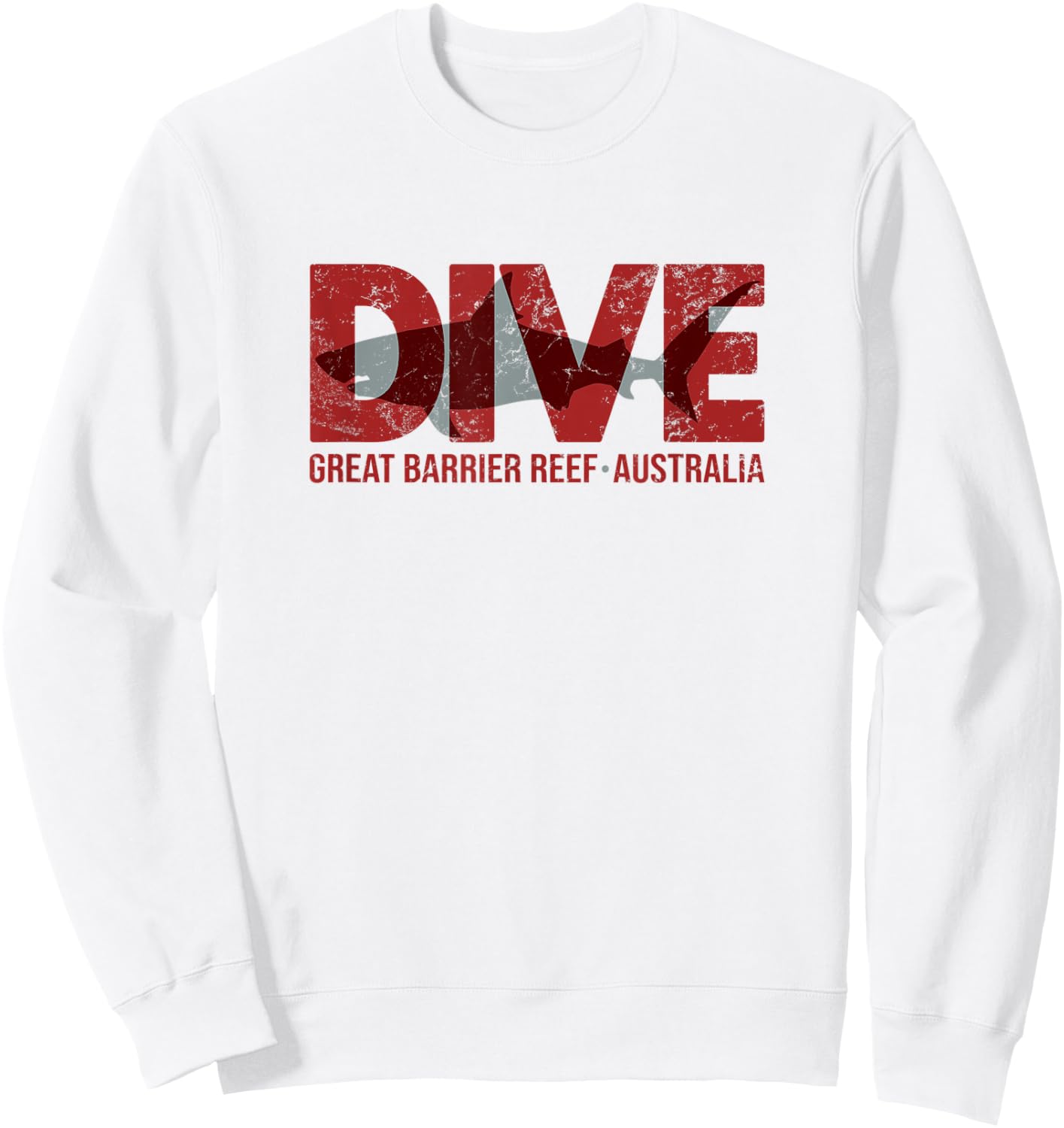 Australia Shark Dive Great Barrier Reef Diving Sweatshirt - Sweatshirt | White