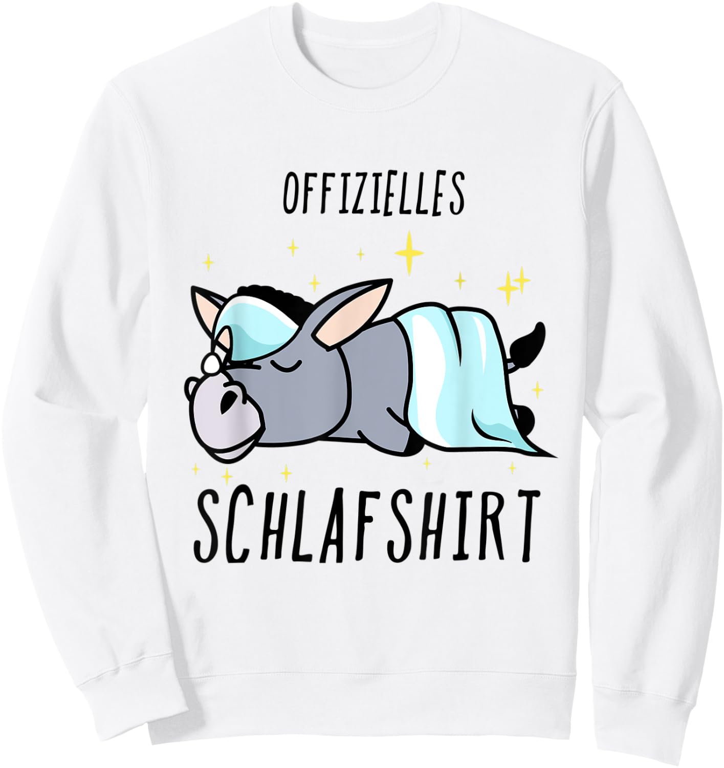 Esel Pyjama Schlafanzug Sweatshirt - Sweatshirt | White
