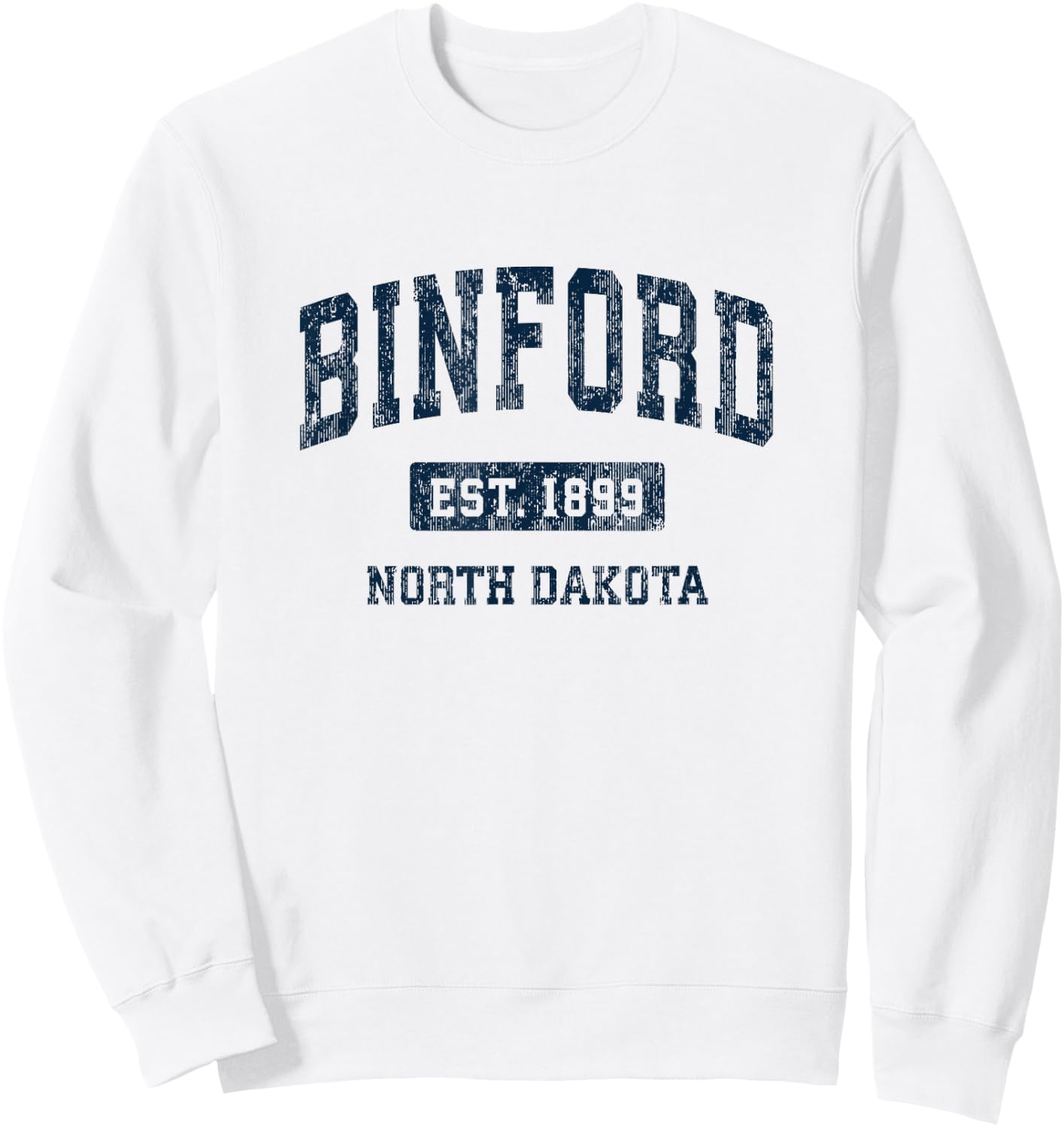 Binford North Dakota ND Vintage Style , gray Sweatshirt - Sweatshirt | White