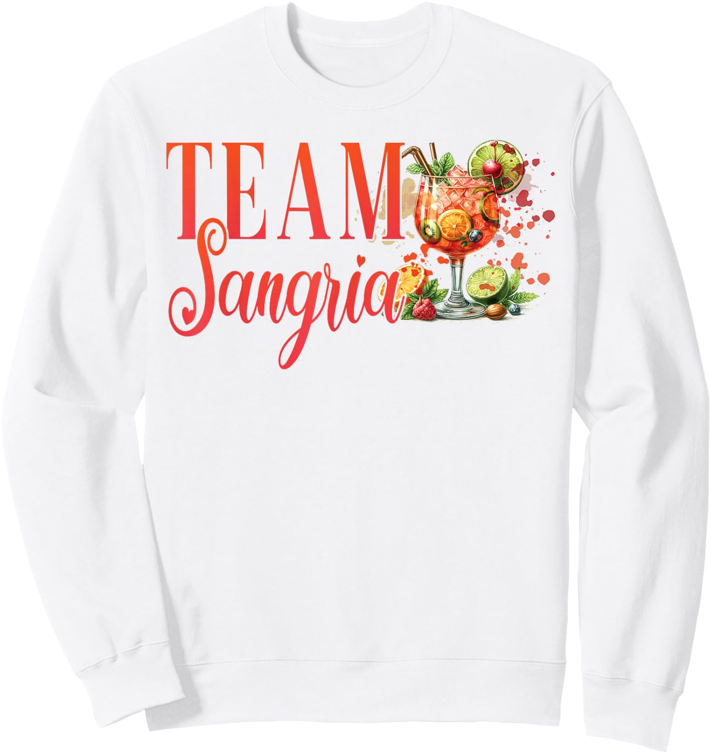Hen Party Team Sangria Cocktail for Bartender , White Sweatshirt - Sweatshirt | White