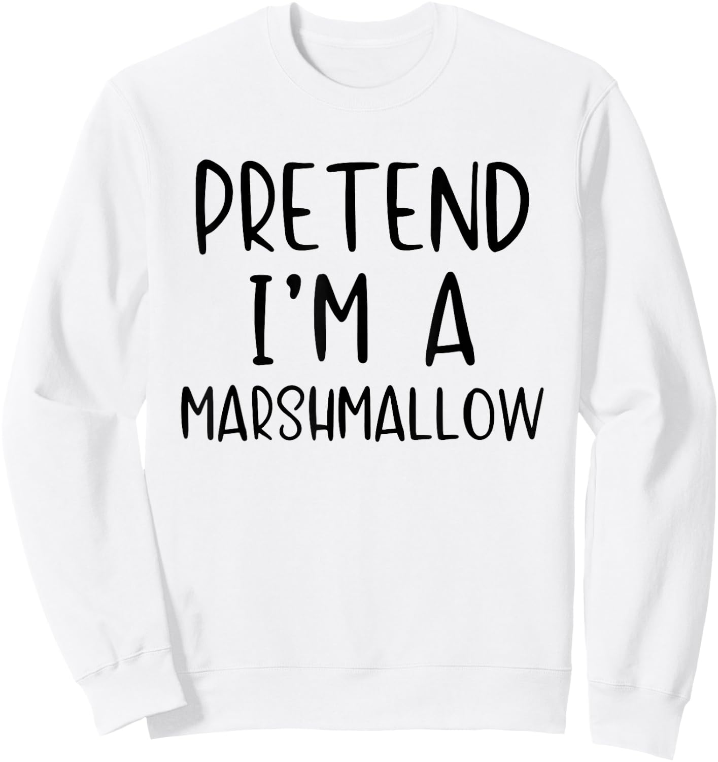 Pretend A Marshmallow Costume Halloween Simple Marsh-Mallow Sweatshirt - Sweatshirt | White