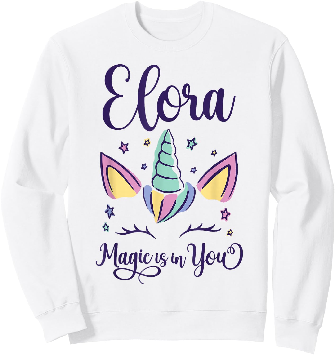 First Name Elora Personalized Elora Sweatshirt - Sweatshirt | White