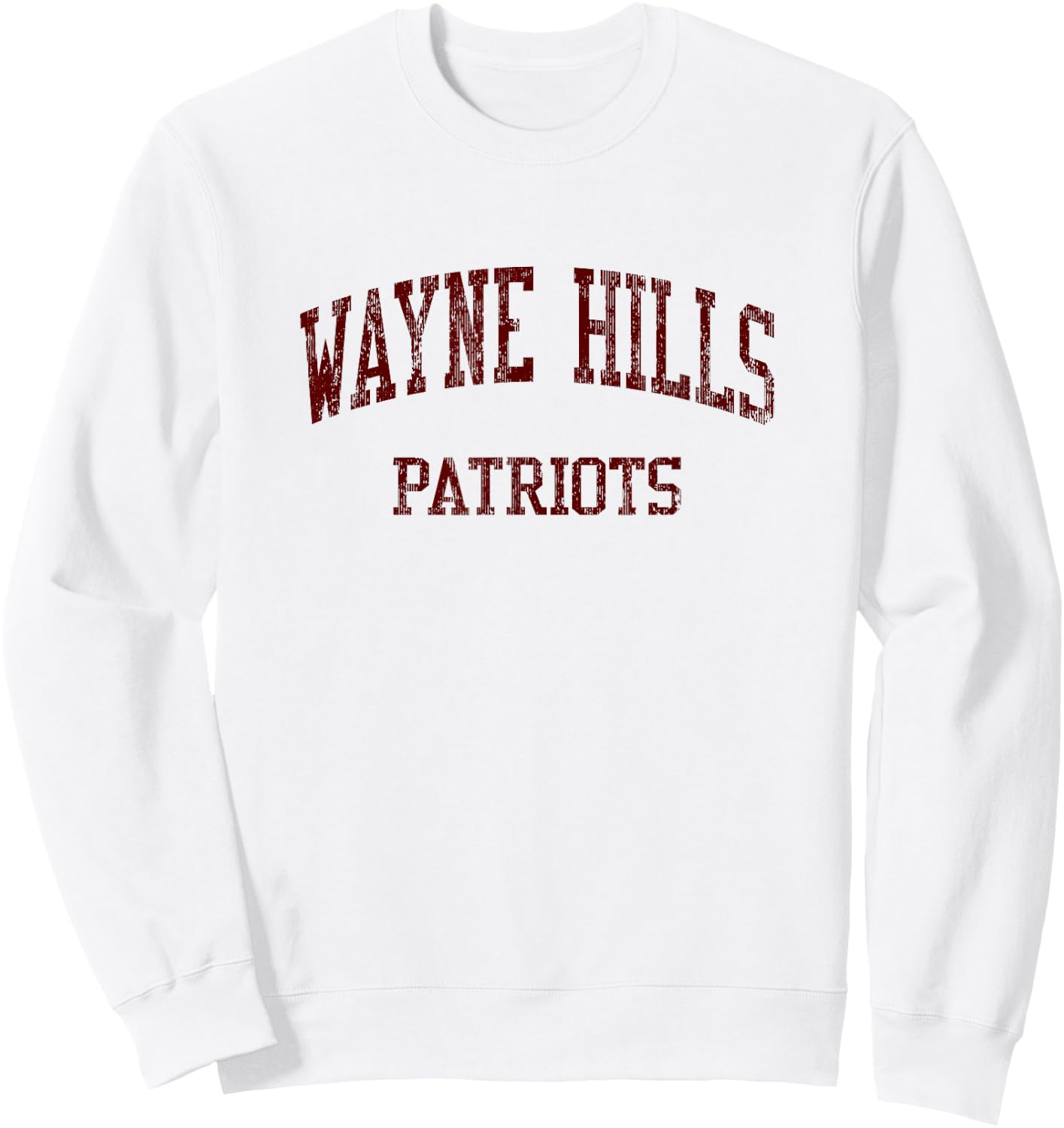 Wayne Hills High School HS Wayne NJ Vintage Sports Sweatshirt - Sweatshirt | White