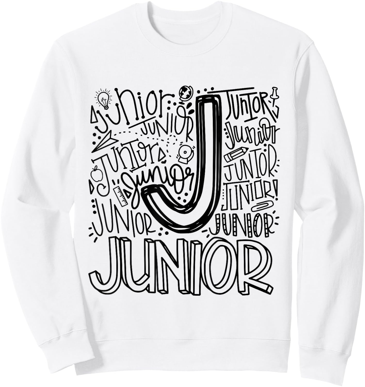 Junior High Eleventh 11th Grade Typography Back To School Sweatshirt - Sweatshirt | White