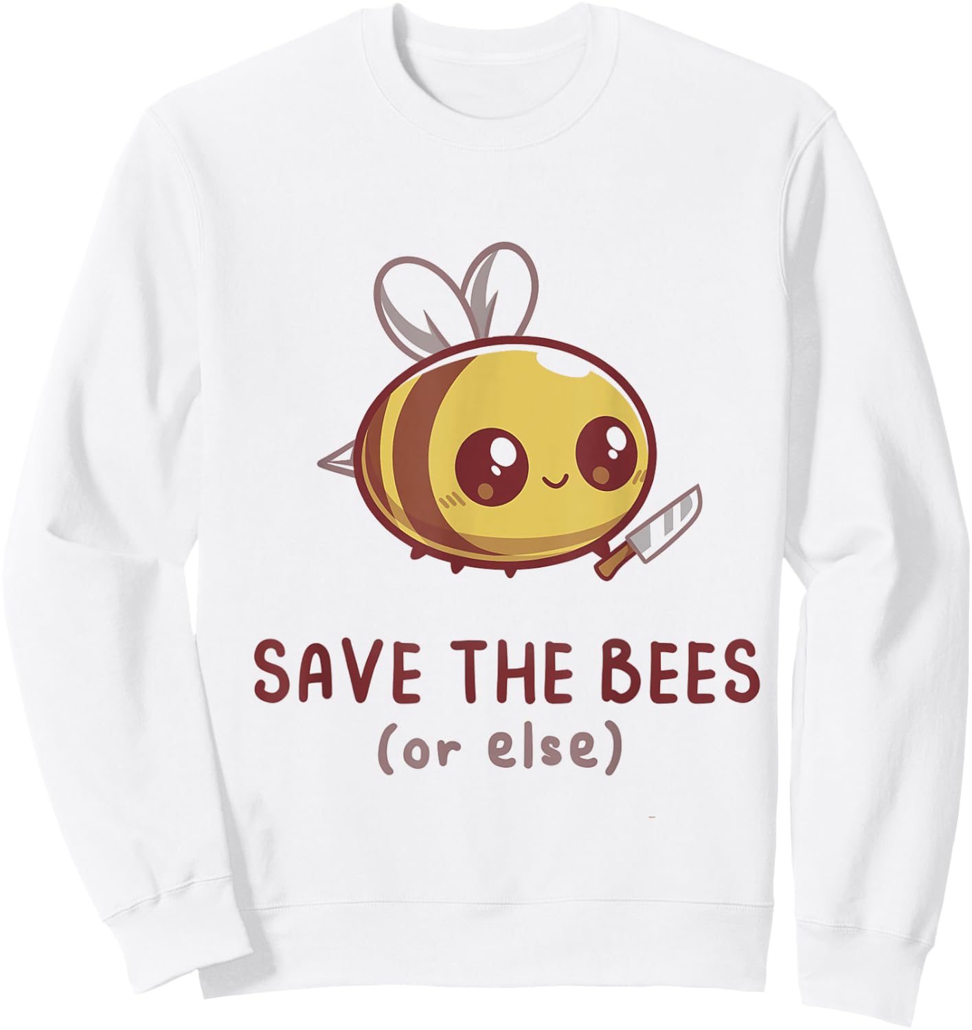 Save the Bees (Or Else) Sweatshirt - Sweatshirt | White