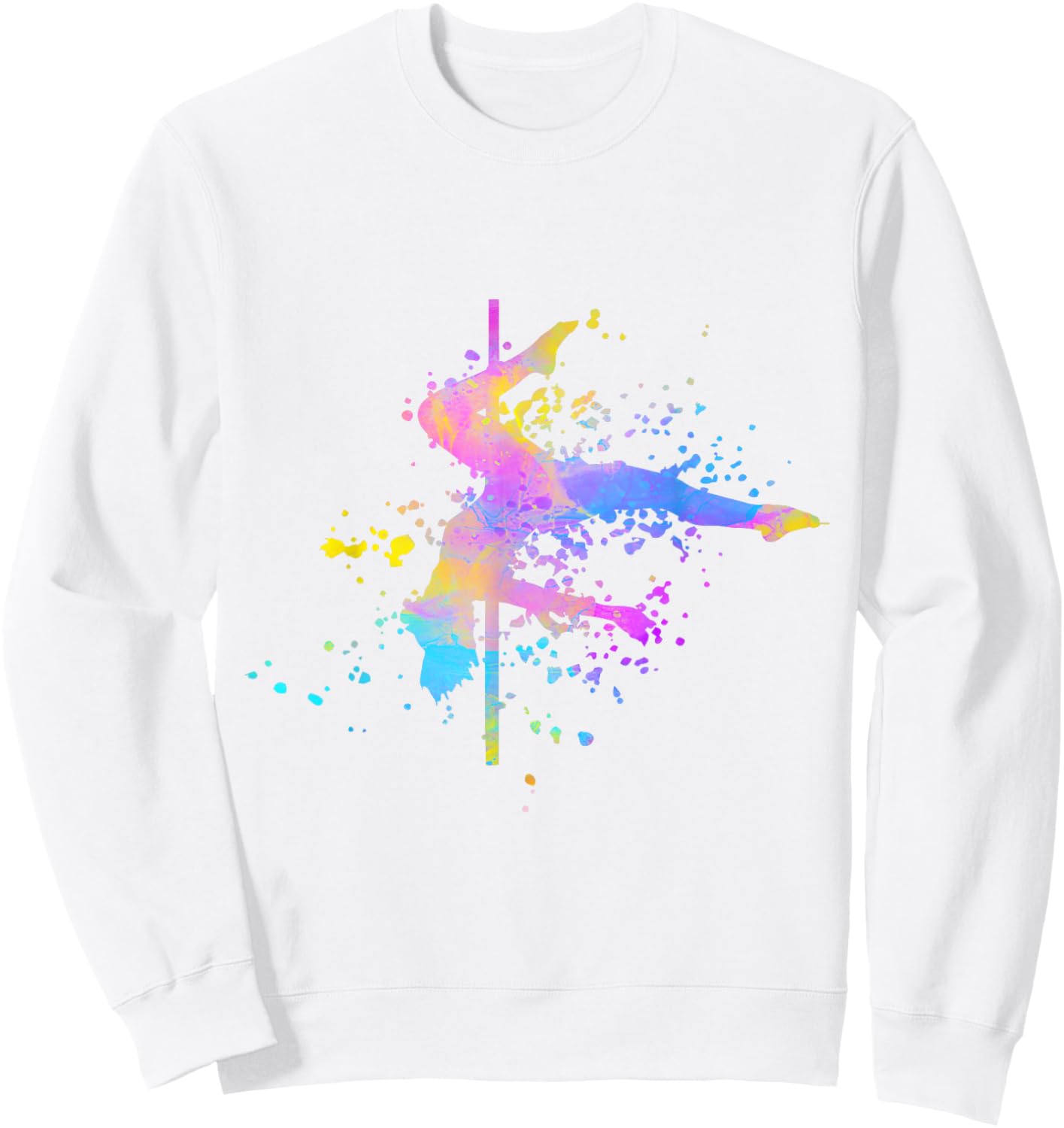 Poledance Bar Fitness Paint Splatters Women's Pole Dance , white Sweatshirt - Sweatshirt | White