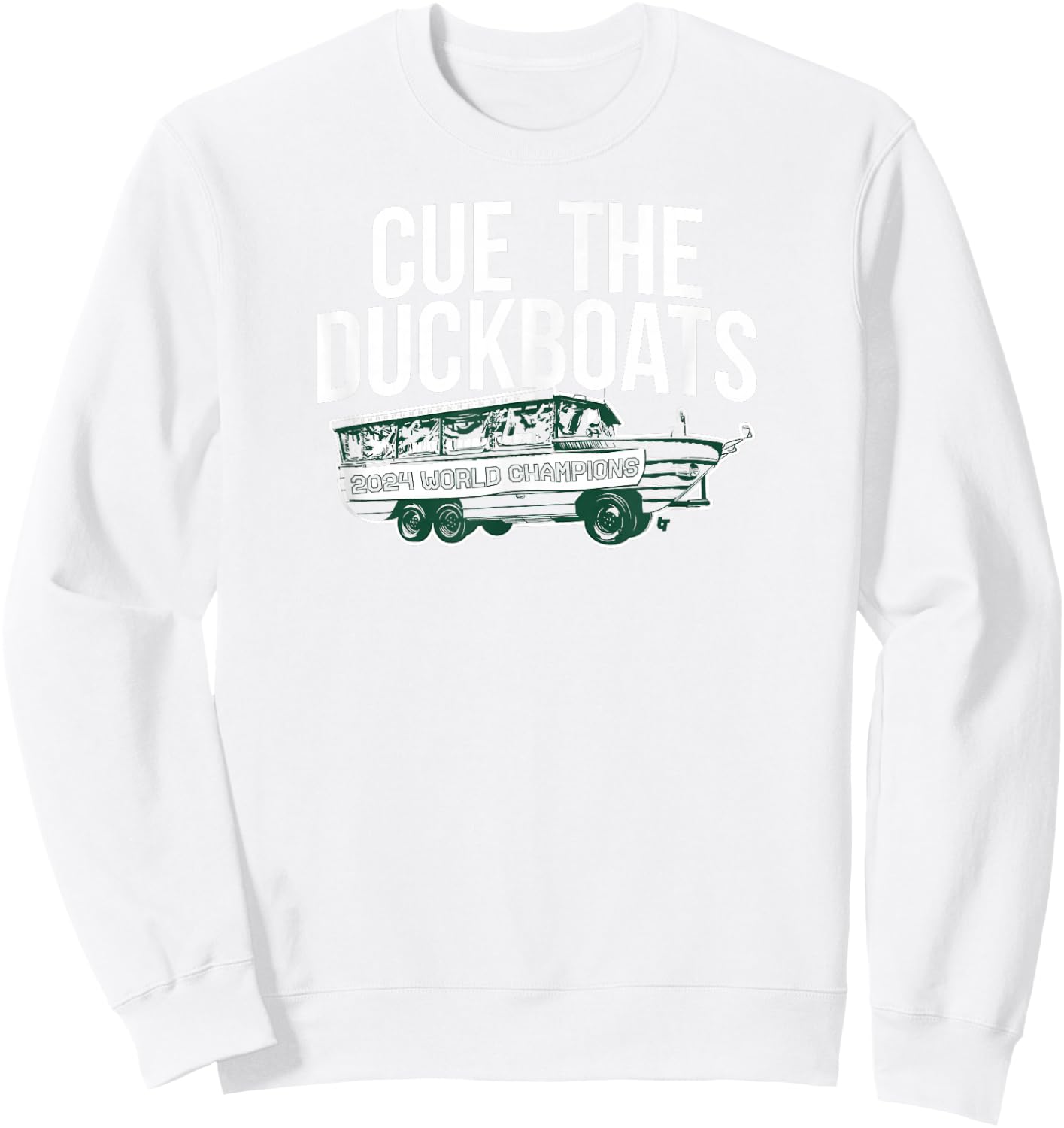 Cue the Duckboats - Boston Basketball Sweatshirt - Sweatshirt | White
