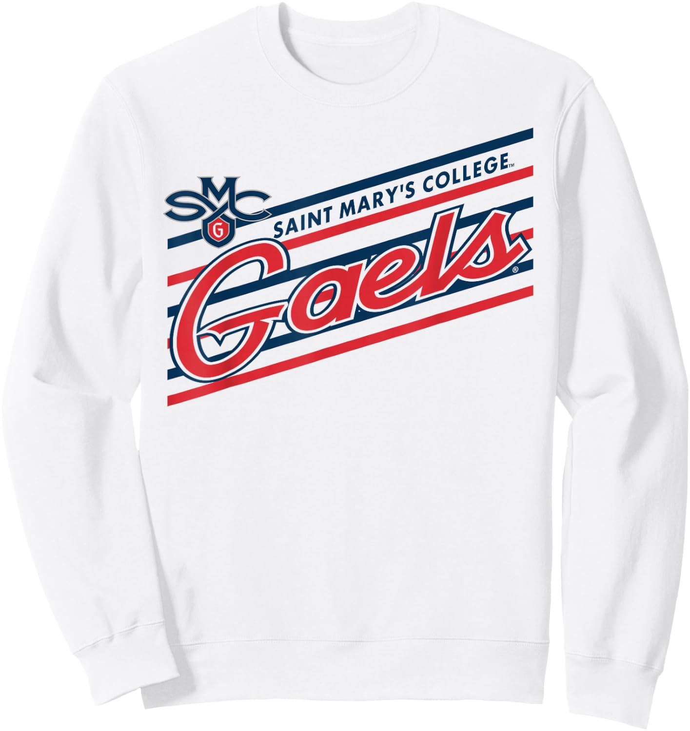 Saint Mary's Gaels Retro Performer White Officially Licensed Sweatshirt - Sweatshirt | White