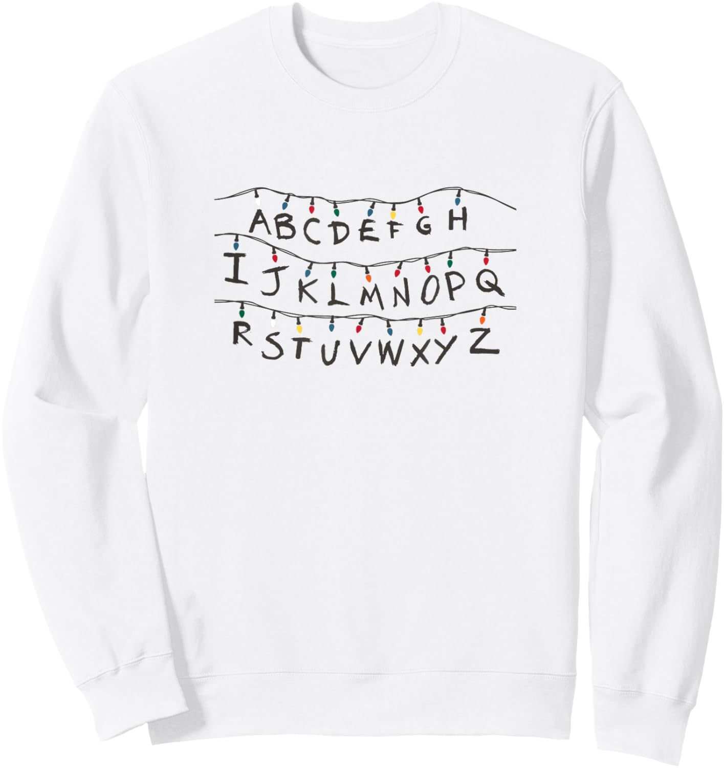 Stranger Things Alphabet , white, S Sweatshirt - Sweatshirt | White